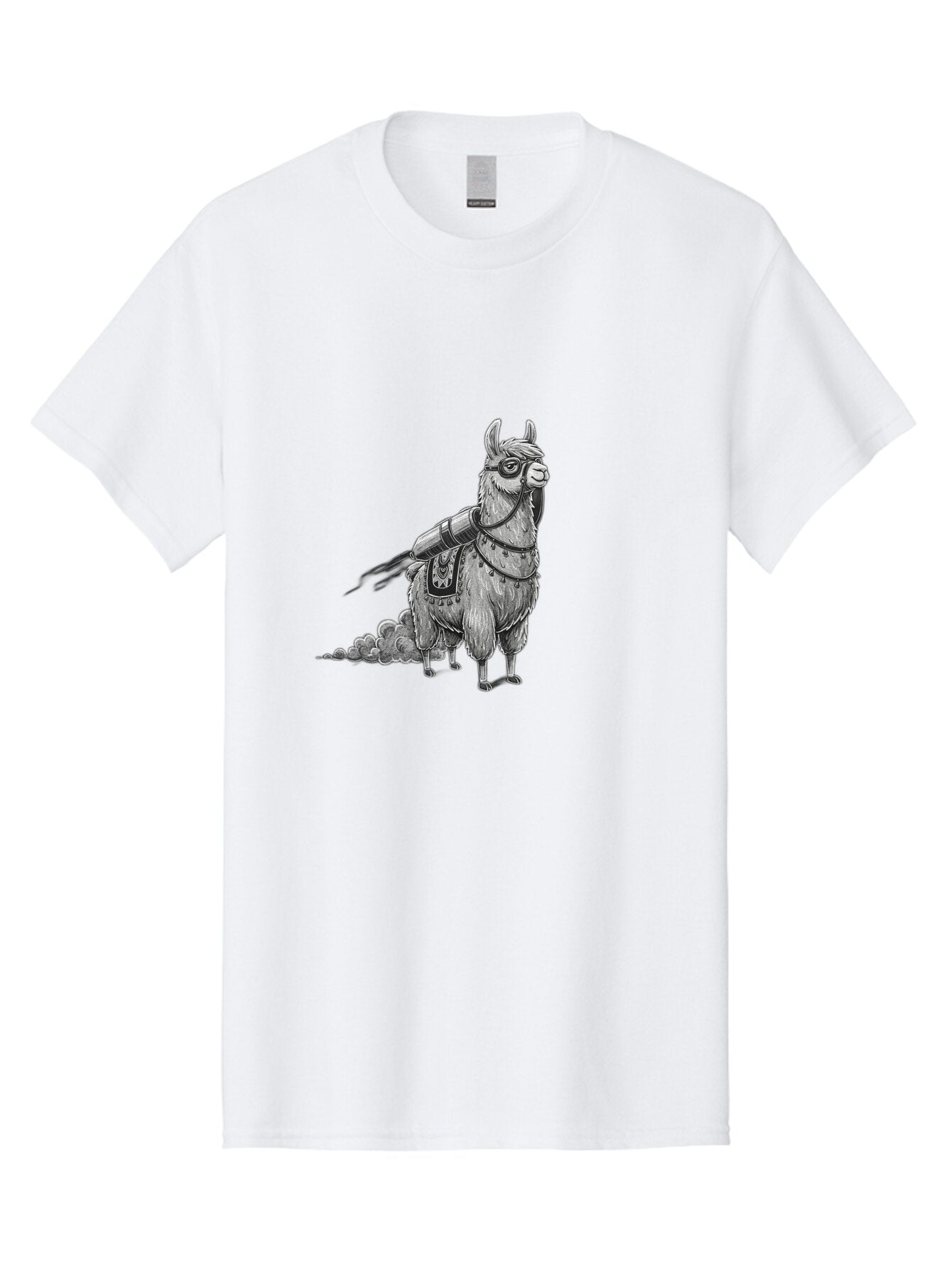Llama-With-Rocket-Pack-1 Men'S Graphic Tee, 100% Cotton, Comfortable Casual Summer Wear, Machine Washable, Vintage Camera, Old Camera, Antique Camera, Black Camera, Classic Photography, Photography Equipment, Nostalgic Device, Film Camera, Bar102 12
