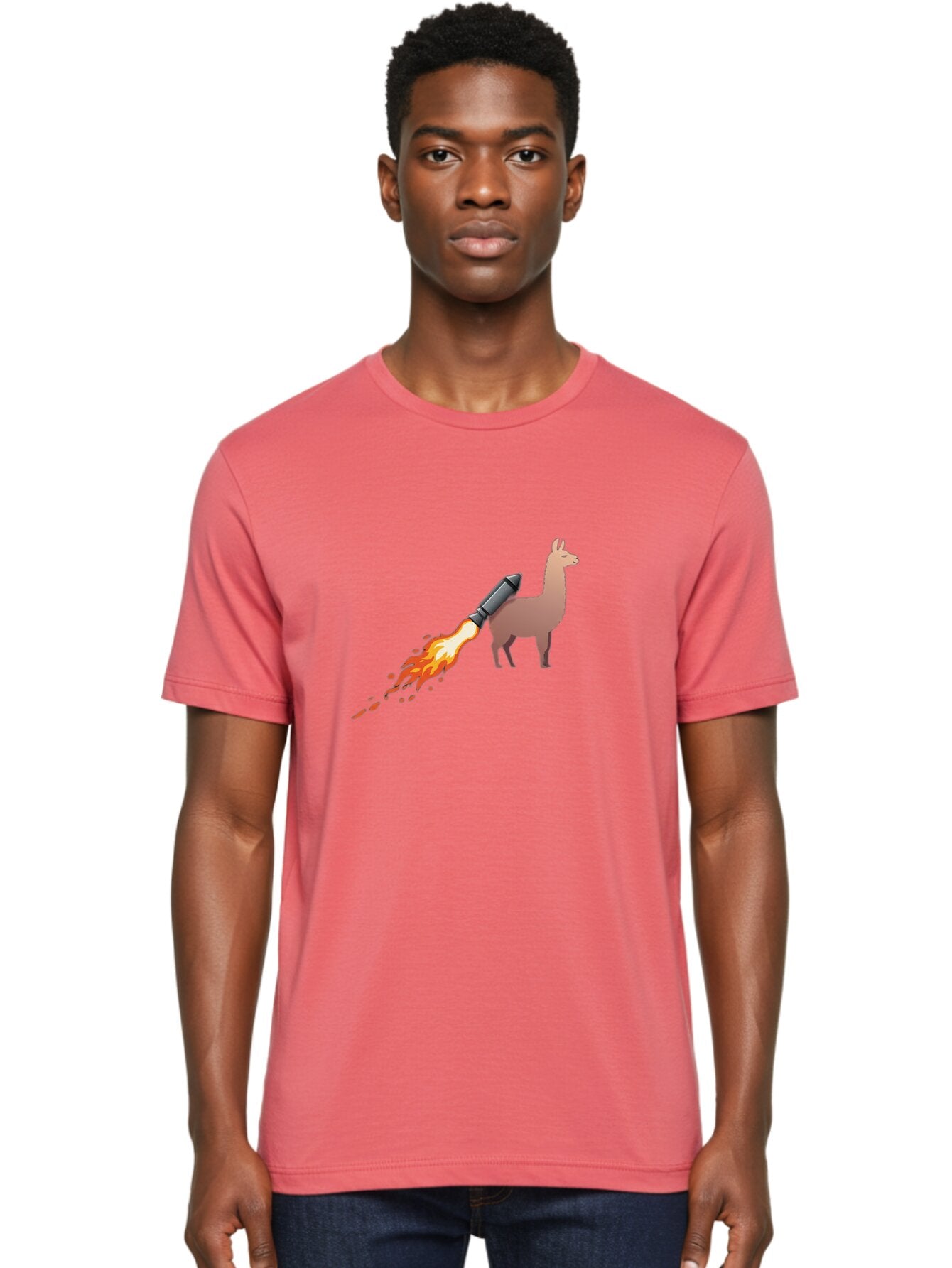 Llama-With-Rocket Men'S Graphic Tee, 100% Cotton, Comfortable Casual Summer Wear, Machine Washable, Vintage Camera, Old Camera, Antique Camera, Black Camera, Classic Photography, Photography Equipment, Nostalgic Device, Film Camera, Camera Art Bar104 28