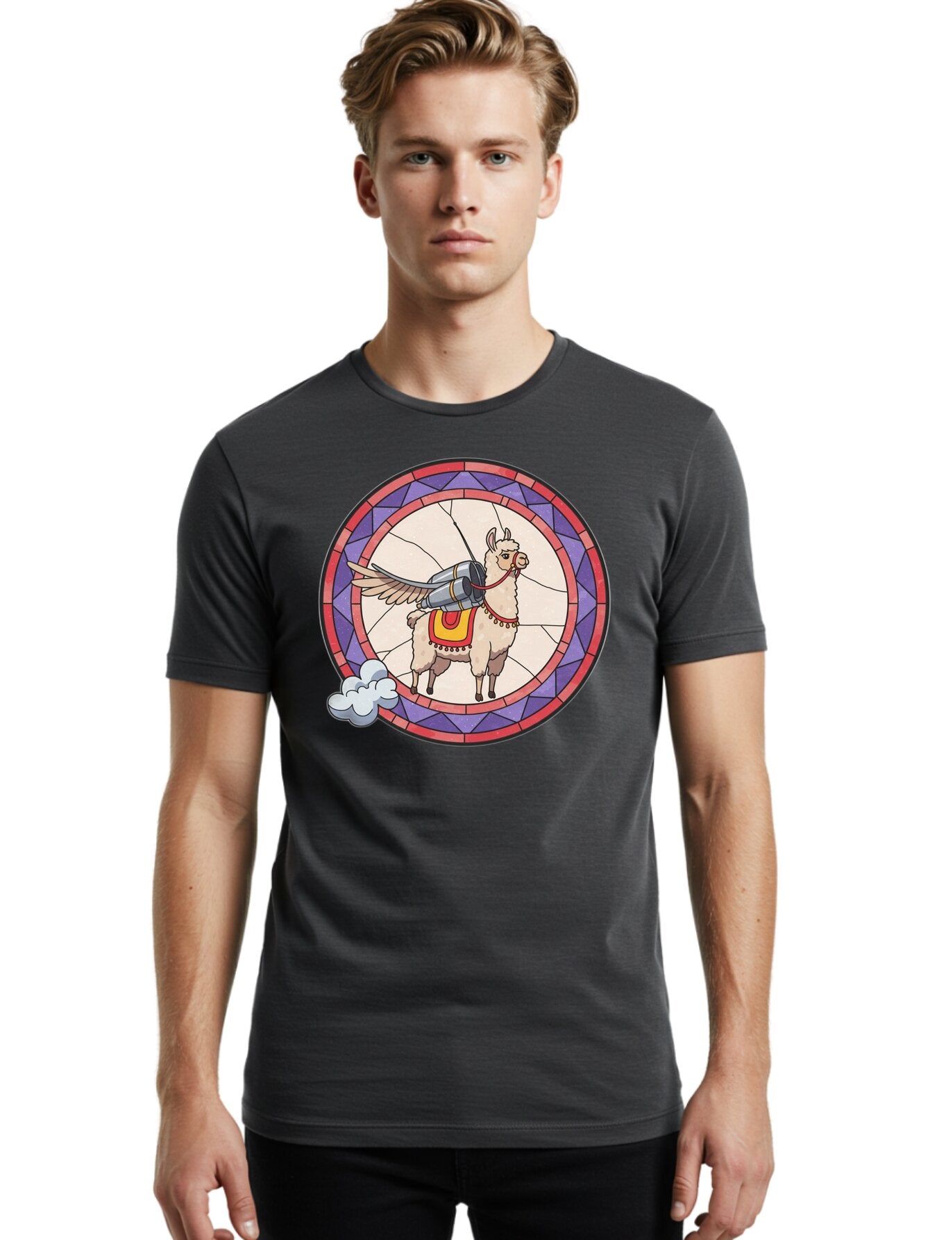 Llama-With-Wings Men'S Graphic Tee, 100% Cotton, Comfortable Casual Summer Wear, Machine Washable, Vintage Camera, Old Camera, Antique Camera, Black Camera, Classic Photography, Photography Equipment, Nostalgic Device, Film Camera, Camera Art Bar106 25