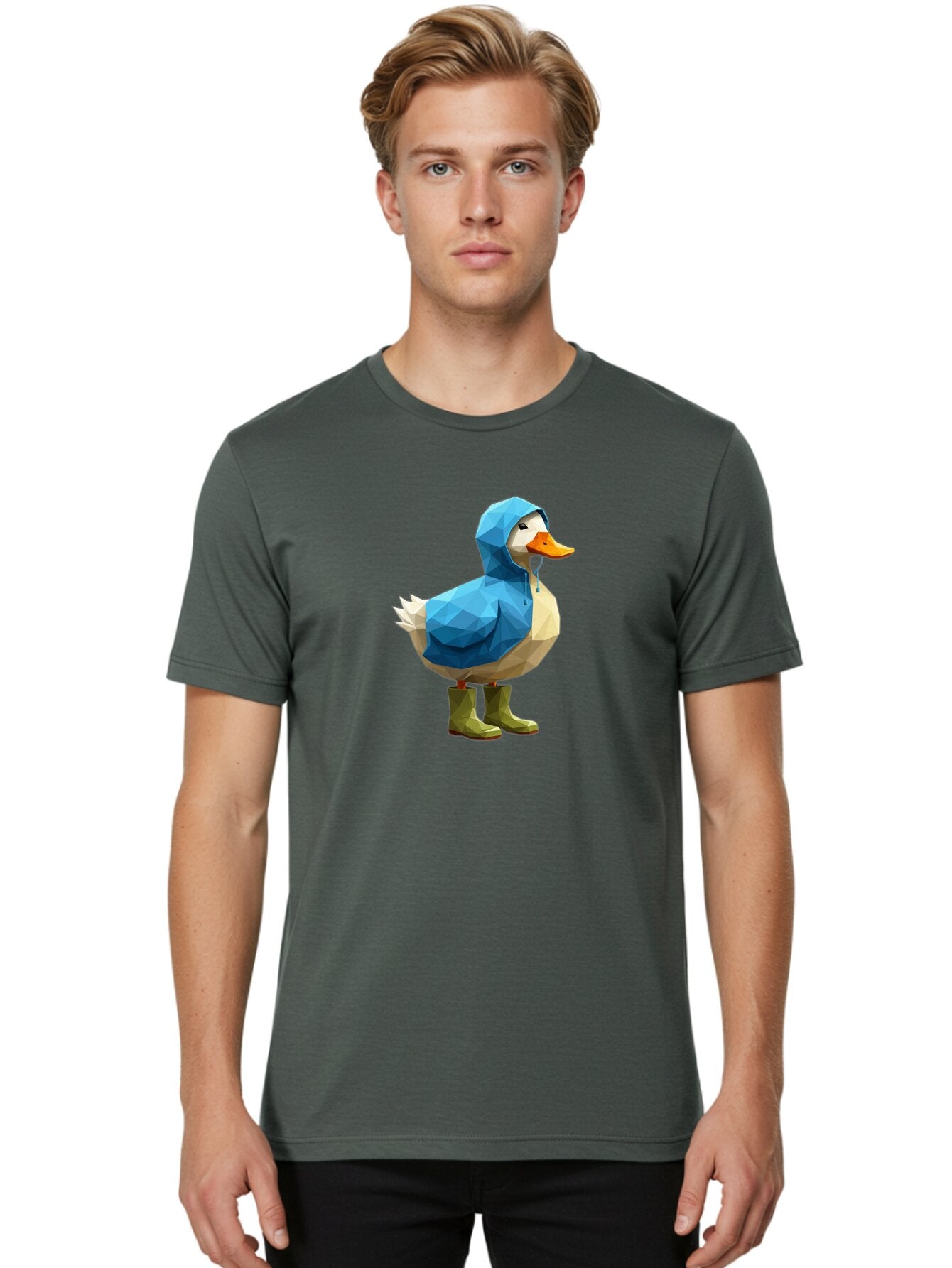 Low-Poly-Duck Men'S Graphic Tee, 100% Cotton, Comfortable Casual Summer Wear, Machine Washable, Vintage Camera, Old Camera, Antique Camera, Black Camera, Classic Photography, Photography Equipment, Nostalgic Device, Film Camera, Camera Art Bar112 23
