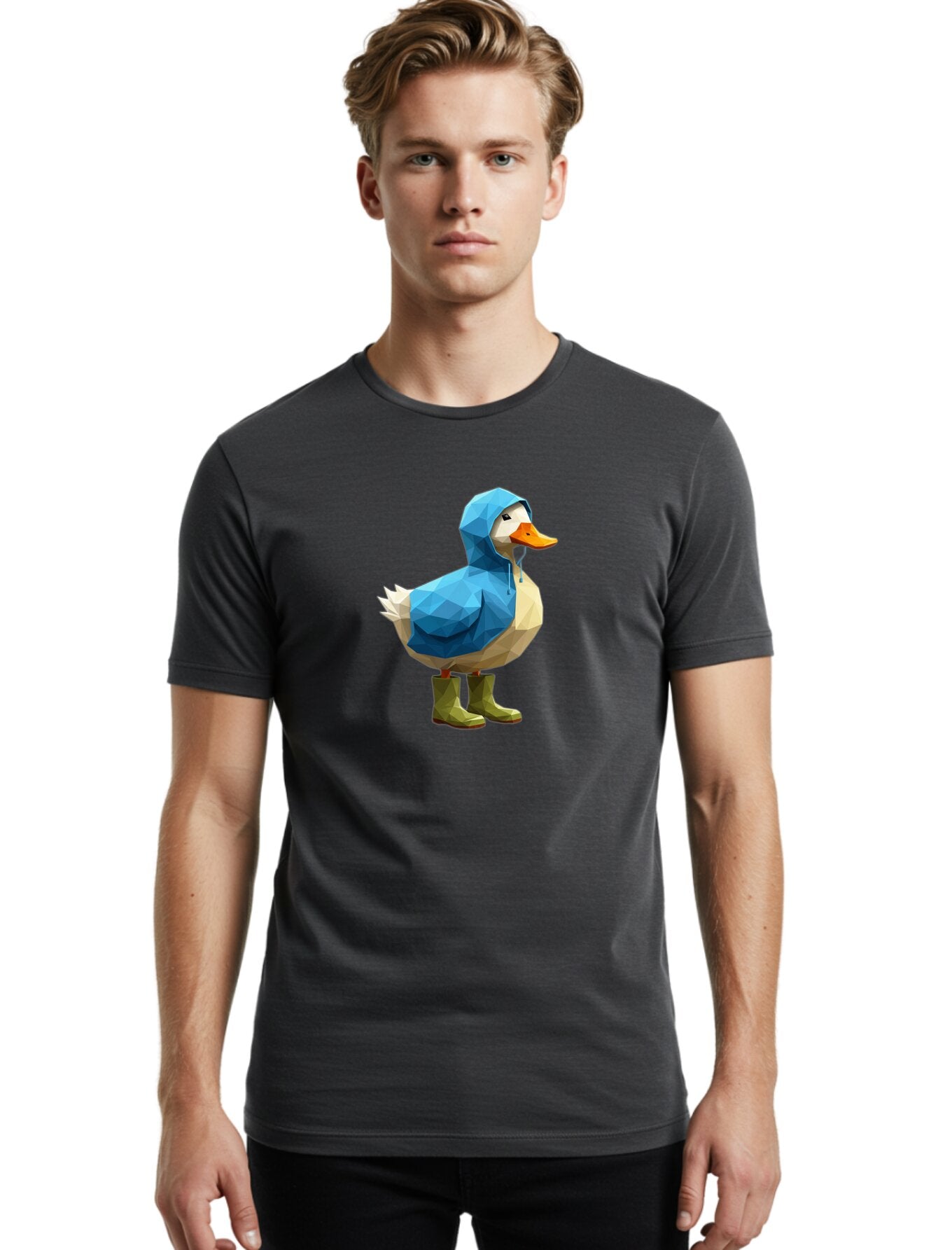 Low-Poly-Duck Men'S Graphic Tee, 100% Cotton, Comfortable Casual Summer Wear, Machine Washable, Vintage Camera, Old Camera, Antique Camera, Black Camera, Classic Photography, Photography Equipment, Nostalgic Device, Film Camera, Camera Art Bar112 29