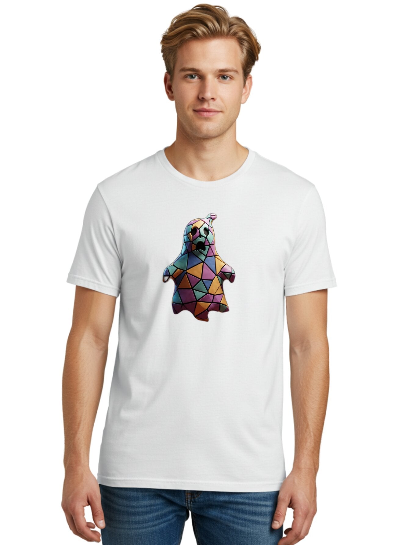 Low-Poly-Ghost Men'S Graphic Tee, 100% Cotton, Comfortable Casual Summer Wear, Machine Washable, Vintage Camera, Old Camera, Antique Camera, Black Camera, Classic Photography, Photography Equipment, Nostalgic Device, Film Camera, Camera Art Bar113 16