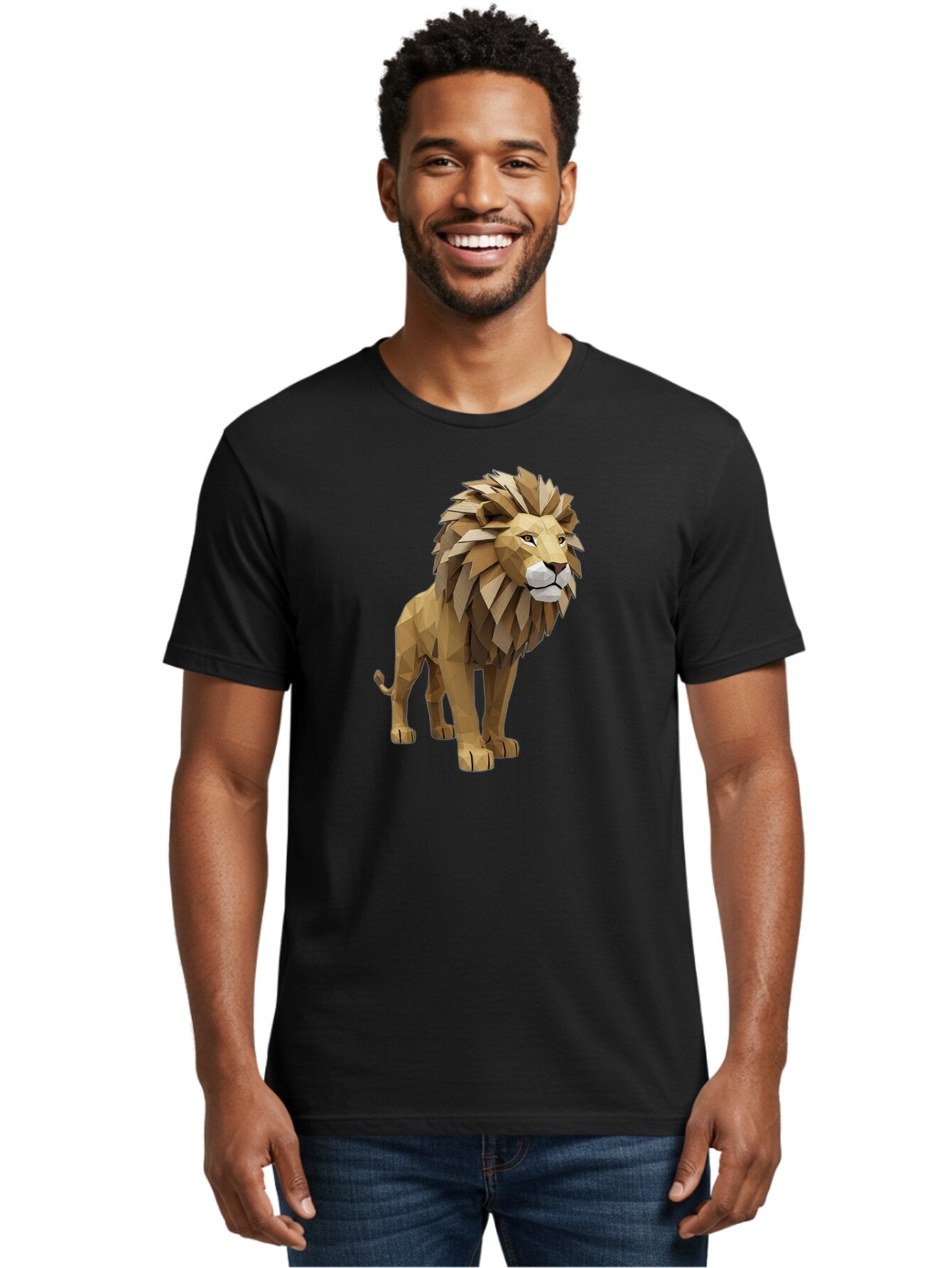 Low-Poly-Lion Men'S Graphic Tee, 100% Cotton, Comfortable Casual Summer Wear, Machine Washable, Vintage Camera, Old Camera, Antique Camera, Black Camera, Classic Photography, Photography Equipment, Nostalgic Device, Film Camera, Camera Art Bar115 23