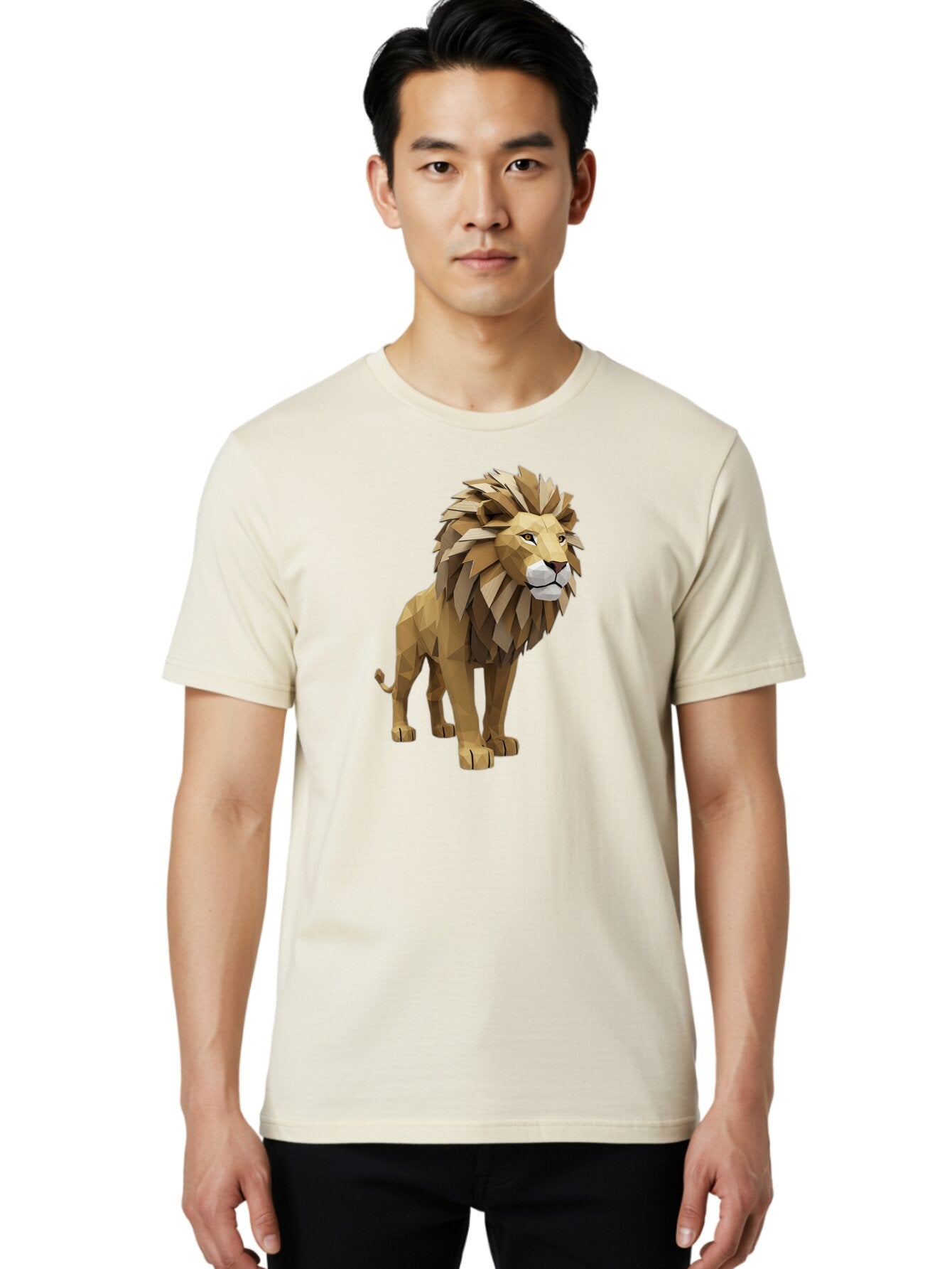 Low-Poly-Lion Men'S Graphic Tee, 100% Cotton, Comfortable Casual Summer Wear, Machine Washable, Vintage Camera, Old Camera, Antique Camera, Black Camera, Classic Photography, Photography Equipment, Nostalgic Device, Film Camera, Camera Art Bar115 24