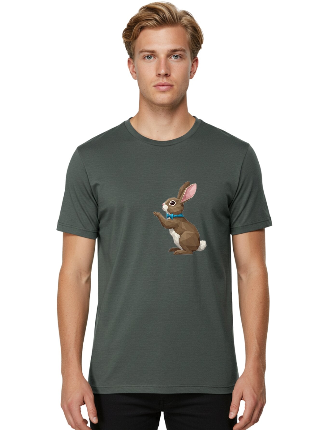 Low-Poly-Rabbit Men'S Graphic Tee, 100% Cotton, Comfortable Casual Summer Wear, Machine Washable, Vintage Camera, Old Camera, Antique Camera, Black Camera, Classic Photography, Photography Equipment, Nostalgic Device, Film Camera, Camera Art Bar116 18