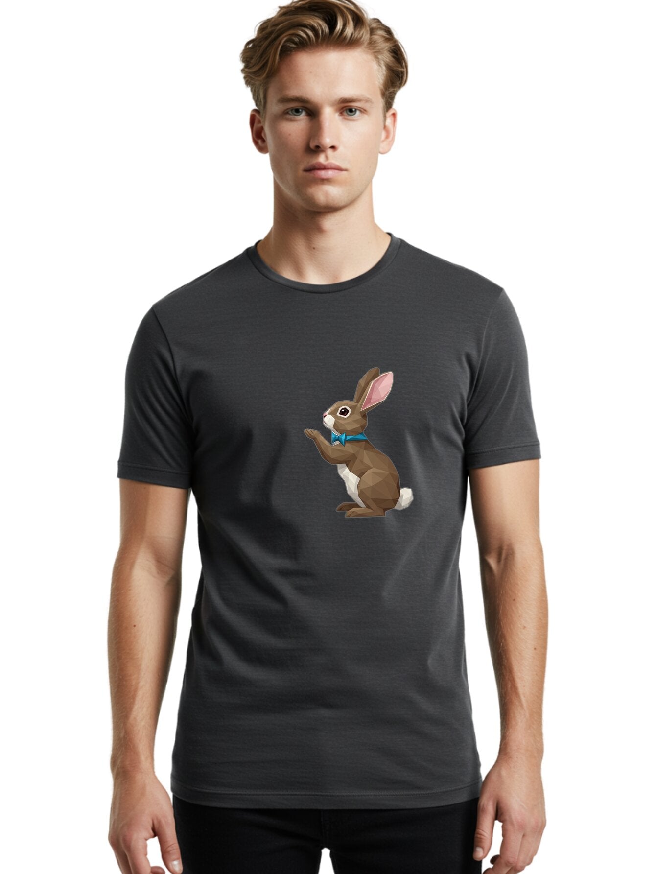 Low-Poly-Rabbit Men'S Graphic Tee, 100% Cotton, Comfortable Casual Summer Wear, Machine Washable, Vintage Camera, Old Camera, Antique Camera, Black Camera, Classic Photography, Photography Equipment, Nostalgic Device, Film Camera, Camera Art Bar116 23