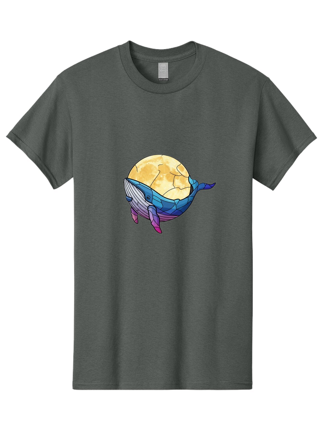 Low-Poly-Whale-And-Moon Men'S Graphic Tee, 100% Cotton, Comfortable Casual Summer Wear, Machine Washable, Vintage Camera, Old Camera, Antique Camera, Black Camera, Classic Photography, Photography Equipment, Nostalgic Device, Film Camera, Bar117 7