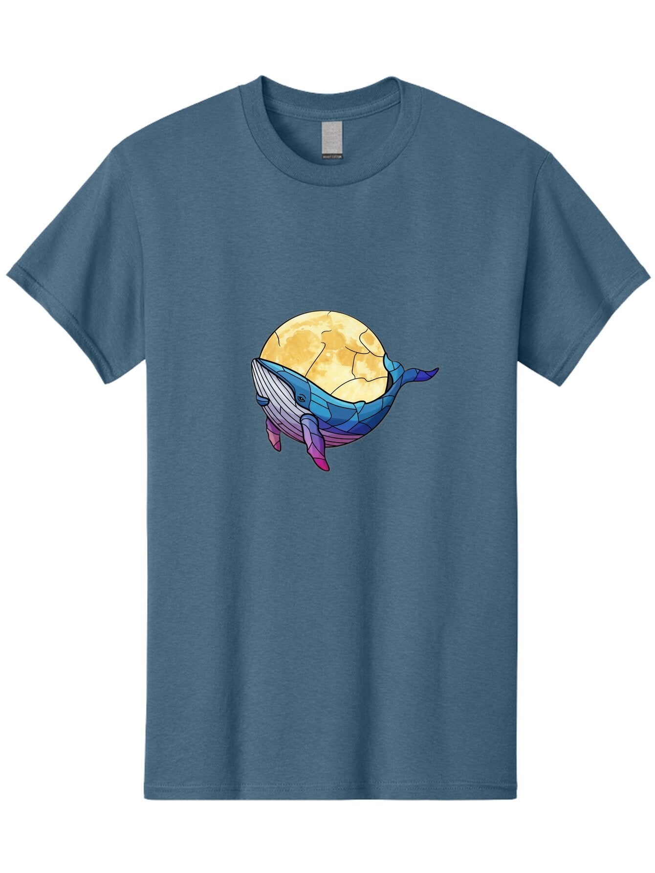 Low-Poly-Whale-And-Moon Men'S Graphic Tee, 100% Cotton, Comfortable Casual Summer Wear, Machine Washable, Vintage Camera, Old Camera, Antique Camera, Black Camera, Classic Photography, Photography Equipment, Nostalgic Device, Film Camera, Bar117 3