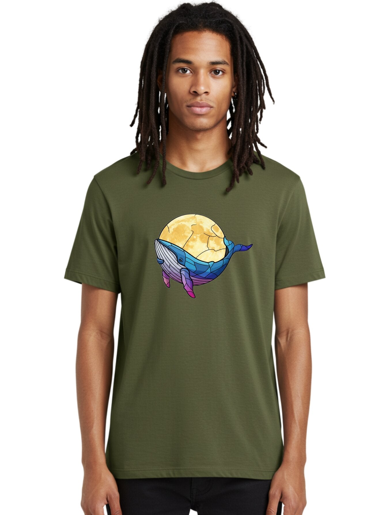 Low-Poly-Whale-And-Moon Men'S Graphic Tee, 100% Cotton, Comfortable Casual Summer Wear, Machine Washable, Vintage Camera, Old Camera, Antique Camera, Black Camera, Classic Photography, Photography Equipment, Nostalgic Device, Film Camera, Bar117 30