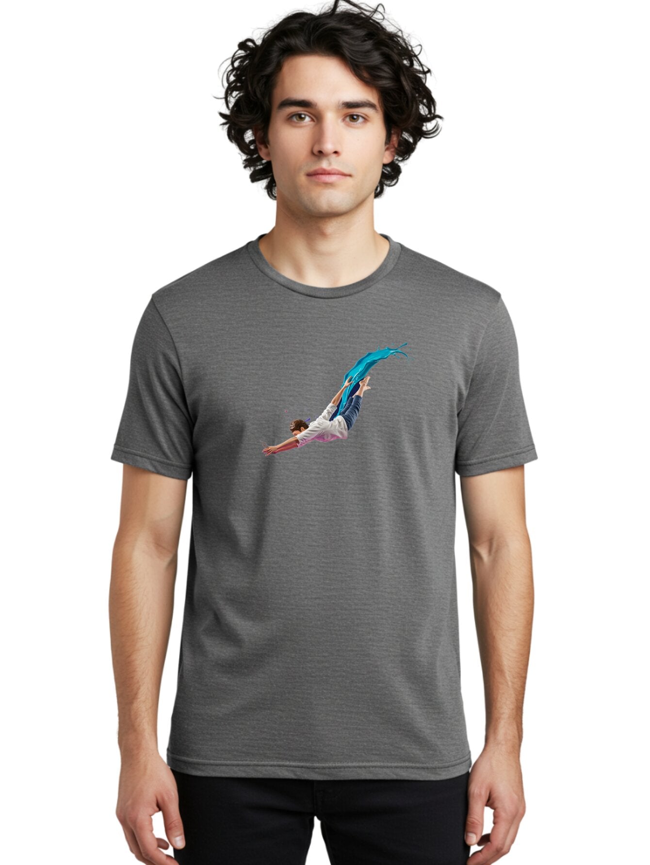 Man-Falling Men'S Graphic Tee, 100% Cotton, Comfortable Casual Summer Wear, Machine Washable, Vintage Camera, Old Camera, Antique Camera, Black Camera, Classic Photography, Photography Equipment, Nostalgic Device, Film Camera, Camera Art Bar119 25