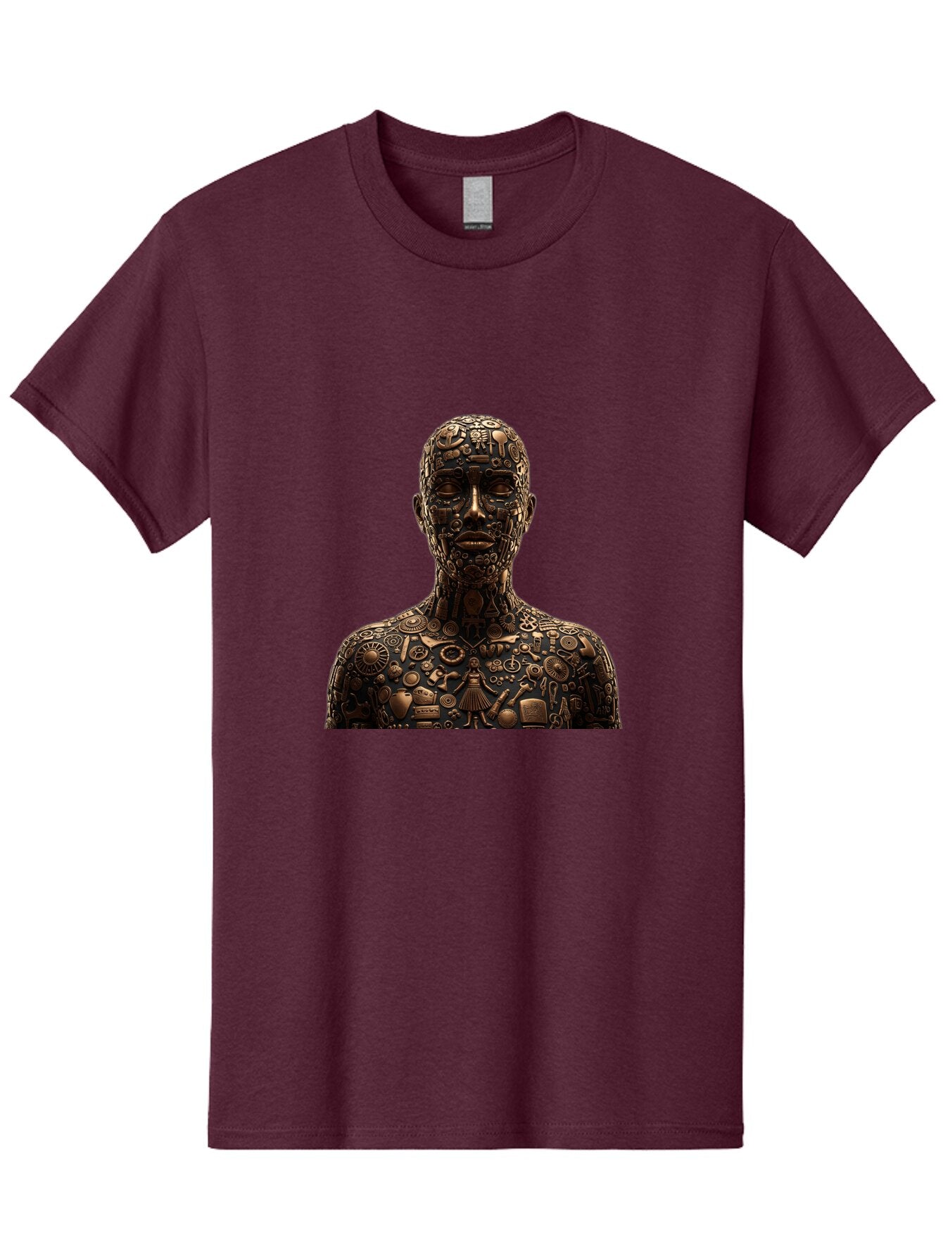 Man-Made-Of-Mechanical-Parts Men'S Graphic Tee, 100% Cotton, Comfortable Casual Summer Wear, Machine Washable, Vintage Camera, Old Camera, Antique Camera, Black Camera, Classic Photography, Photography Equipment, Nostalgic Device, Film Camera, Bar120 15