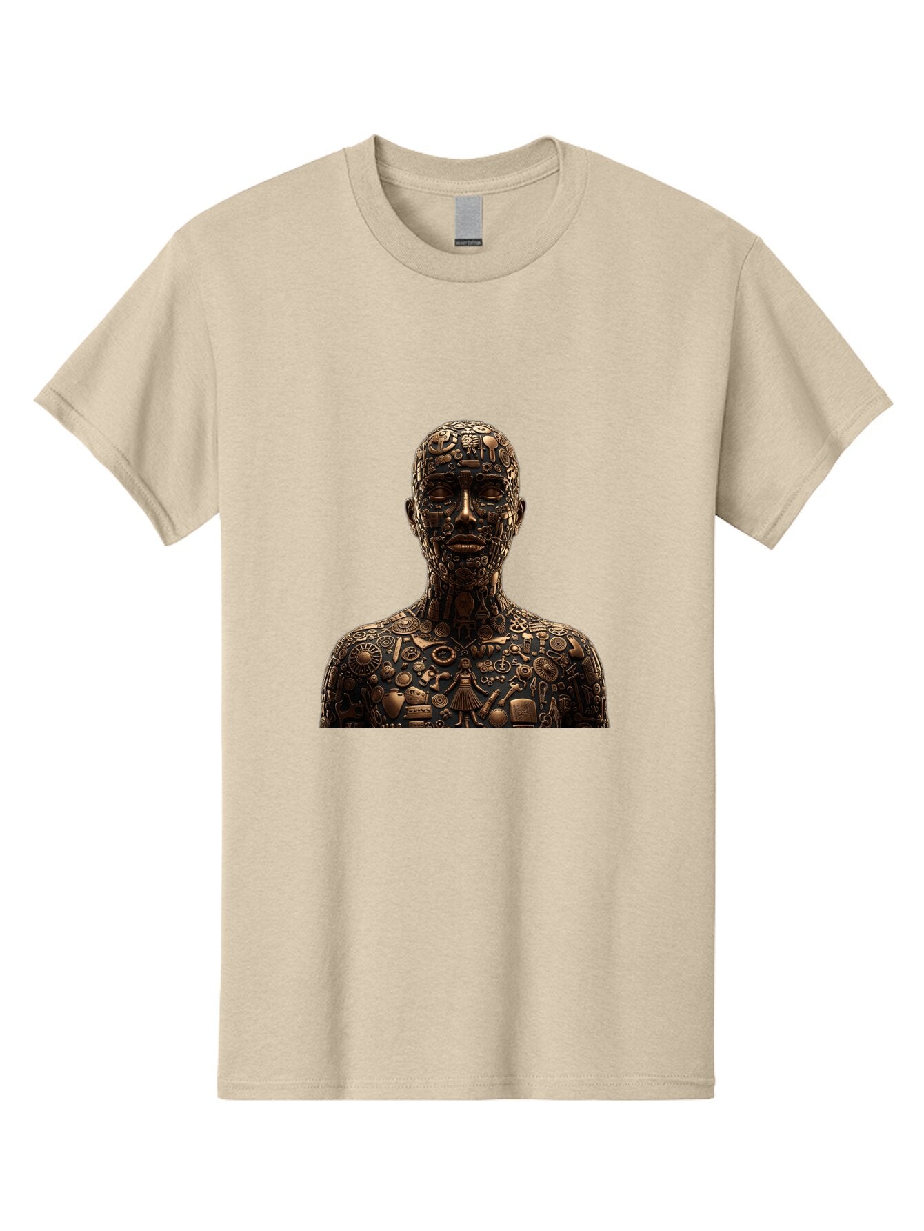 Man-Made-Of-Mechanical-Parts Men'S Graphic Tee, 100% Cotton, Comfortable Casual Summer Wear, Machine Washable, Vintage Camera, Old Camera, Antique Camera, Black Camera, Classic Photography, Photography Equipment, Nostalgic Device, Film Camera, Bar120 5