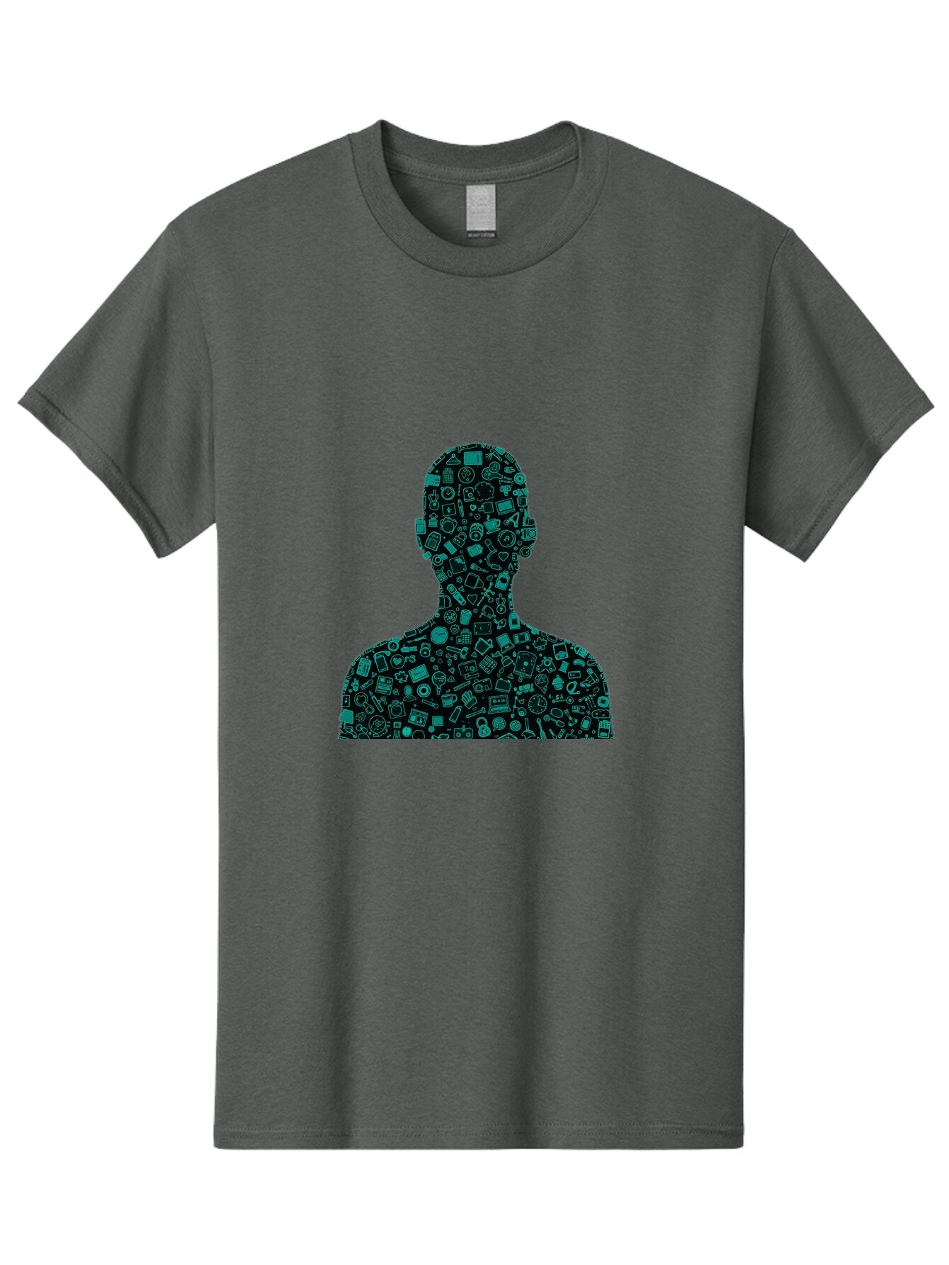 Man-Silhouette Men'S Graphic Tee, 100% Cotton, Comfortable Casual Summer Wear, Machine Washable, Vintage Camera, Old Camera, Antique Camera, Black Camera, Classic Photography, Photography Equipment, Nostalgic Device, Film Camera, Camera Art Bar121 3