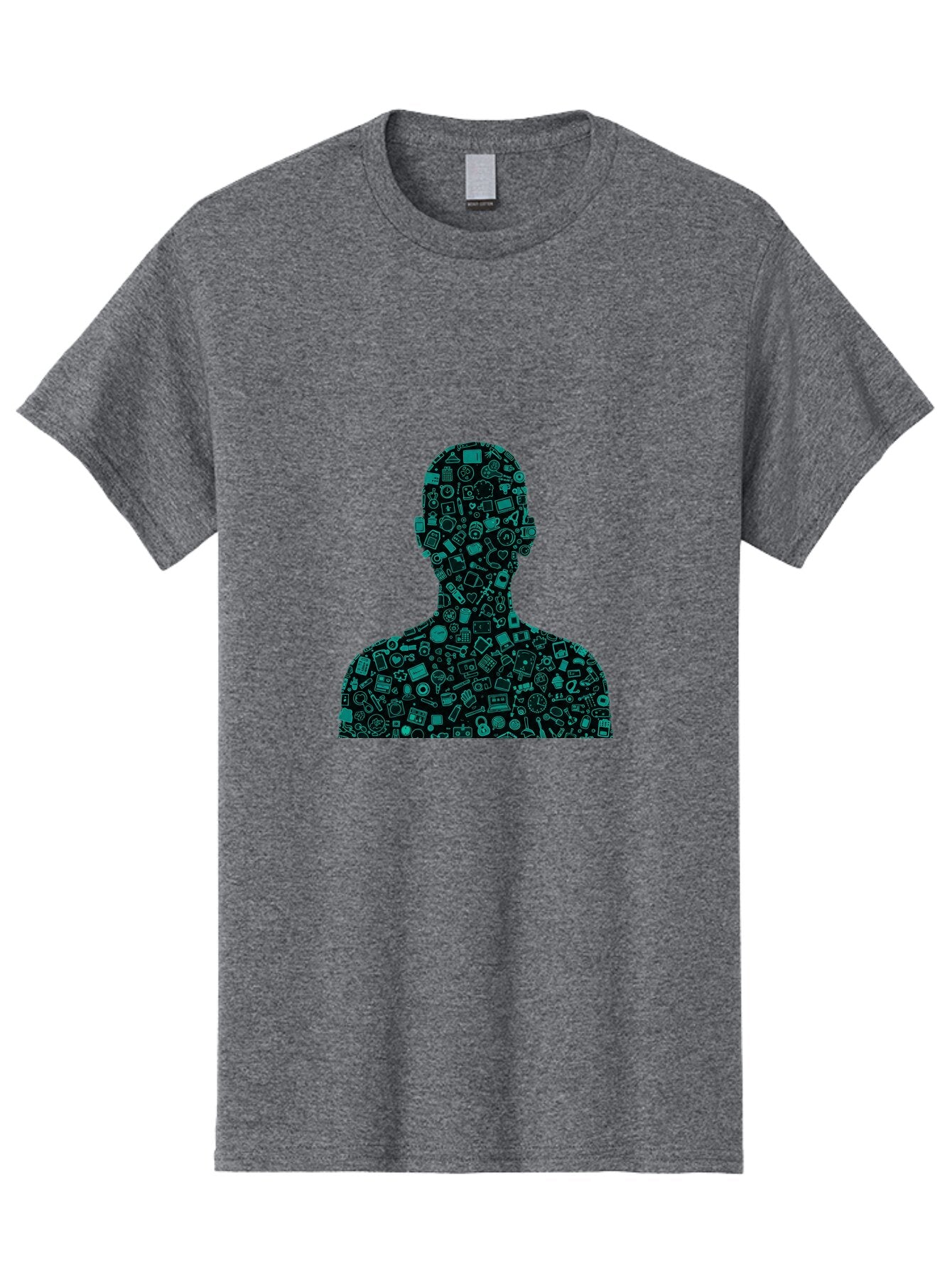 Man-Silhouette Men'S Graphic Tee, 100% Cotton, Comfortable Casual Summer Wear, Machine Washable, Vintage Camera, Old Camera, Antique Camera, Black Camera, Classic Photography, Photography Equipment, Nostalgic Device, Film Camera, Camera Art Bar121 5