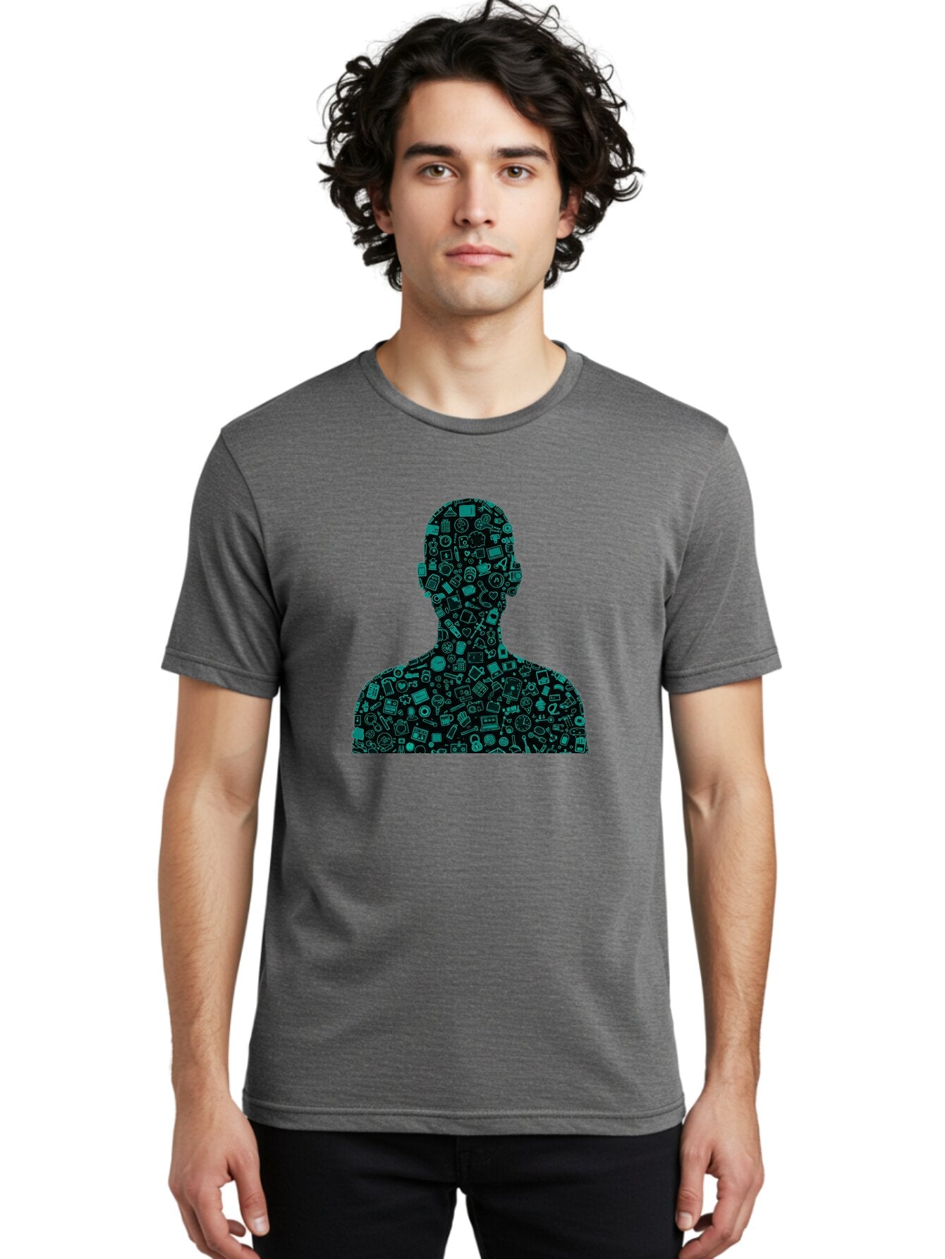 Man-Silhouette Men'S Graphic Tee, 100% Cotton, Comfortable Casual Summer Wear, Machine Washable, Vintage Camera, Old Camera, Antique Camera, Black Camera, Classic Photography, Photography Equipment, Nostalgic Device, Film Camera, Camera Art Bar121 23