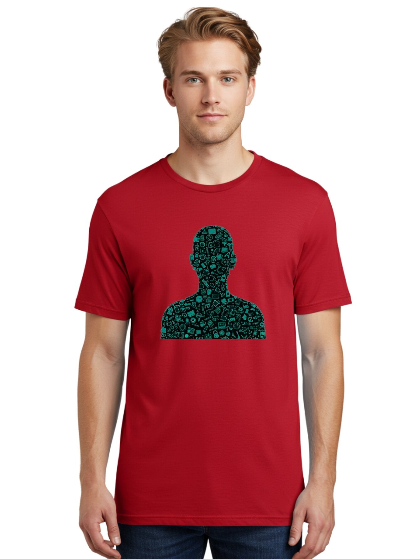 Man-Silhouette Men'S Graphic Tee, 100% Cotton, Comfortable Casual Summer Wear, Machine Washable, Vintage Camera, Old Camera, Antique Camera, Black Camera, Classic Photography, Photography Equipment, Nostalgic Device, Film Camera, Camera Art Bar121 17
