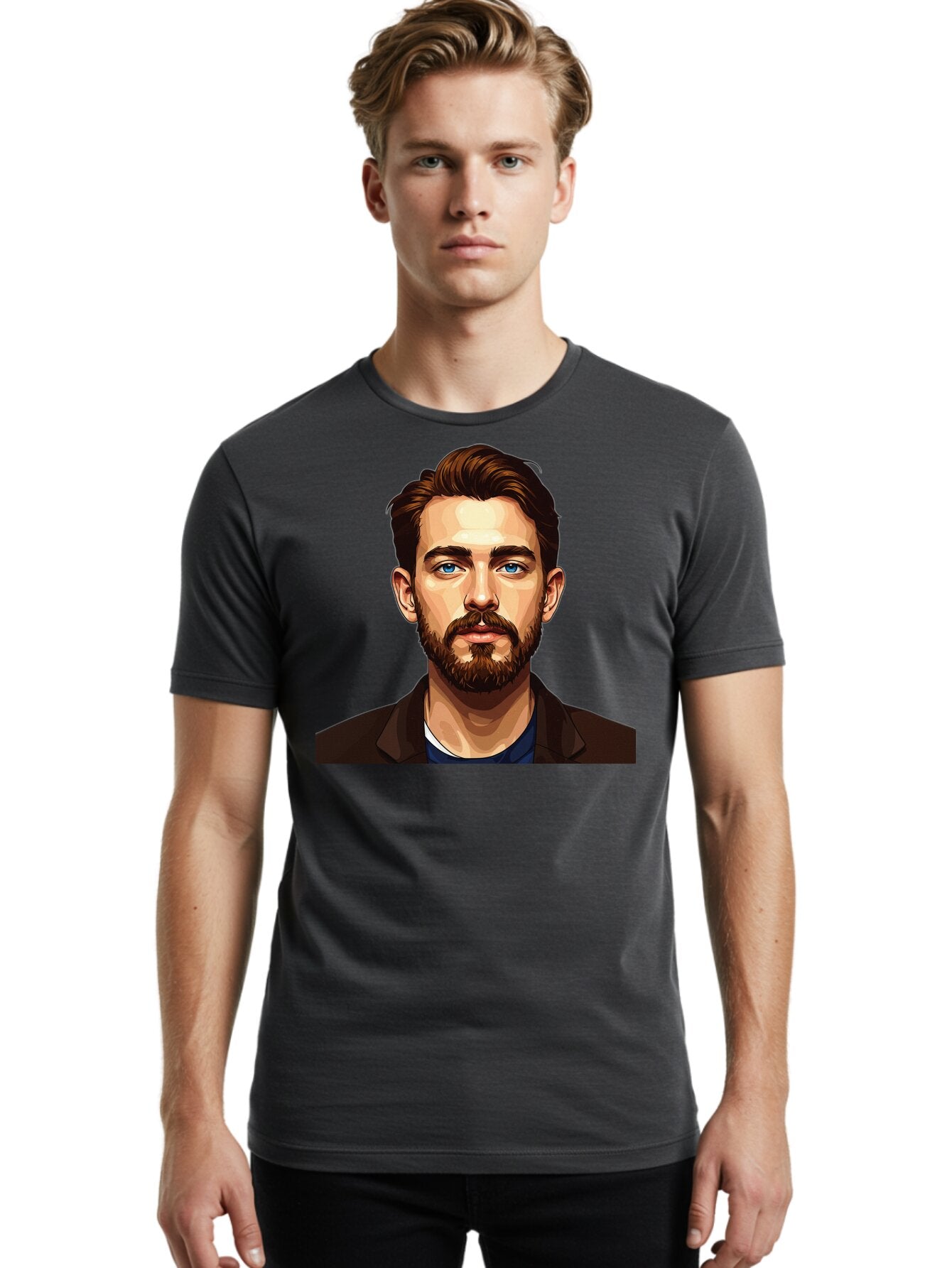 Man-With-Beard Men'S Graphic Tee, 100% Cotton, Comfortable Casual Summer Wear, Machine Washable, Vintage Camera, Old Camera, Antique Camera, Black Camera, Classic Photography, Photography Equipment, Nostalgic Device, Film Camera, Camera Art Bar122 23