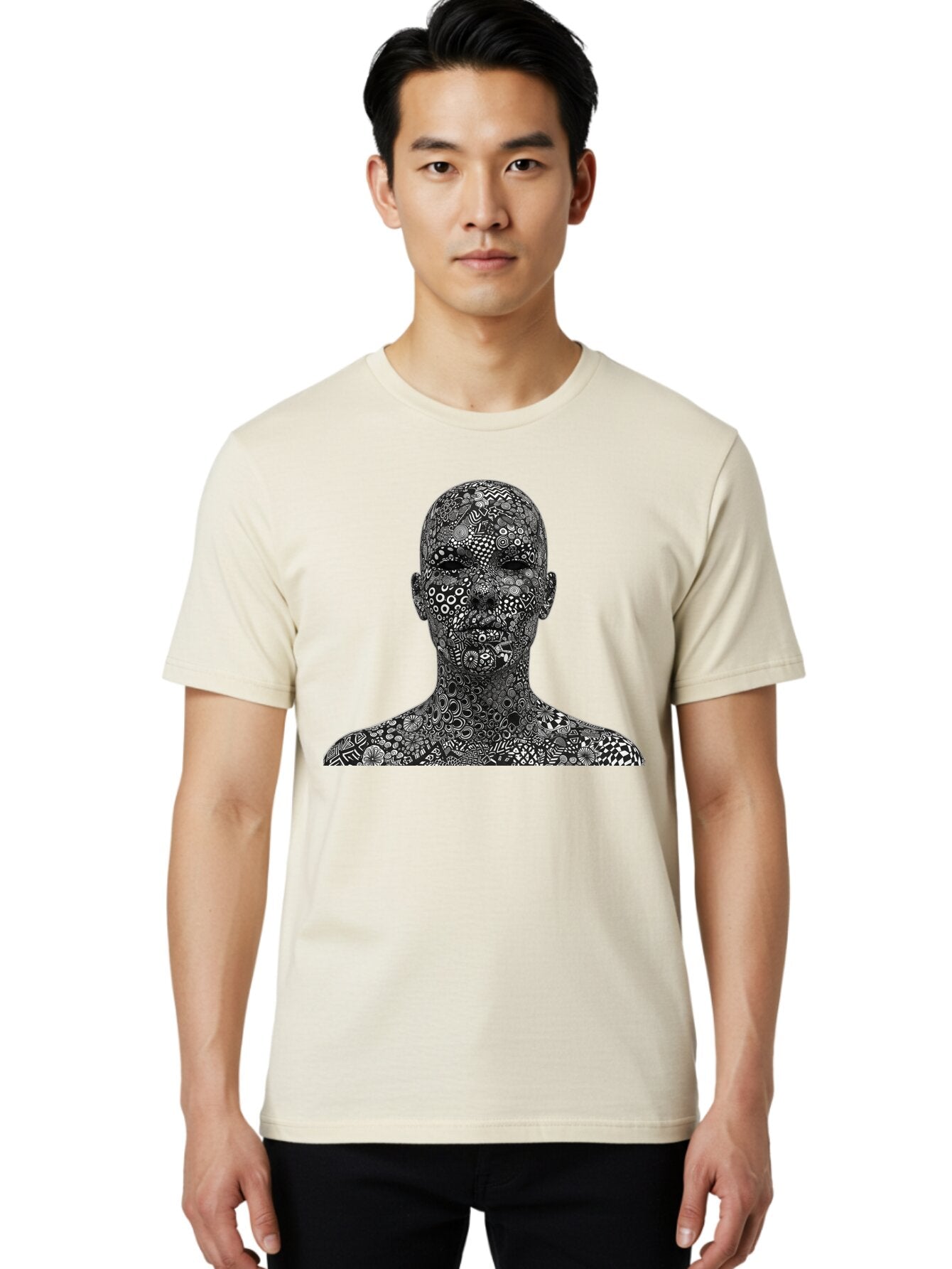 Man-With-Geometric-Patterns Men'S Graphic Tee, 100% Cotton, Comfortable Casual Summer Wear, Machine Washable, Vintage Camera, Old Camera, Antique Camera, Black Camera, Classic Photography, Photography Equipment, Nostalgic Device, Film Camera, Bar124 19