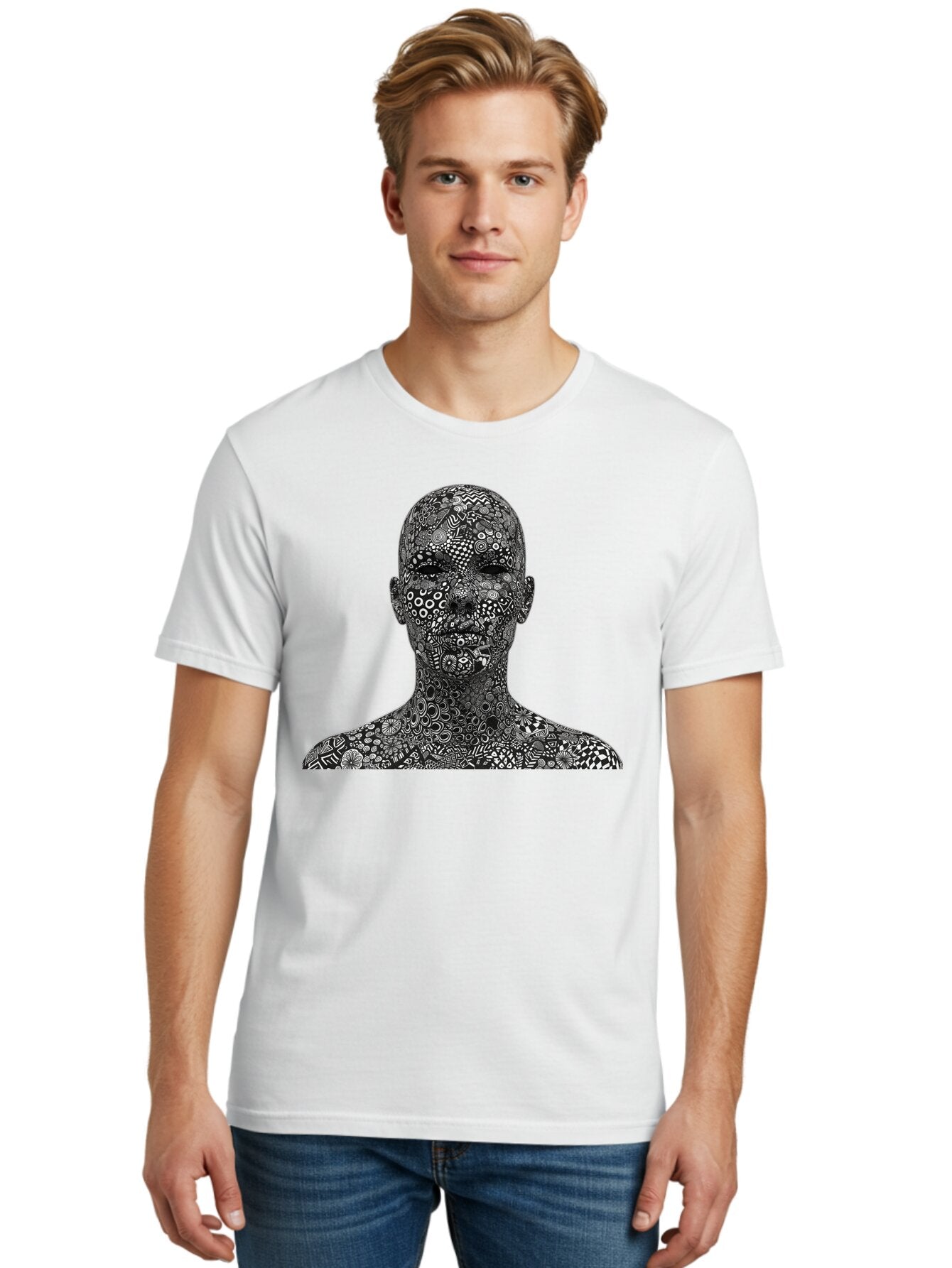 Man-With-Geometric-Patterns Men'S Graphic Tee, 100% Cotton, Comfortable Casual Summer Wear, Machine Washable, Vintage Camera, Old Camera, Antique Camera, Black Camera, Classic Photography, Photography Equipment, Nostalgic Device, Film Camera, Bar124 23