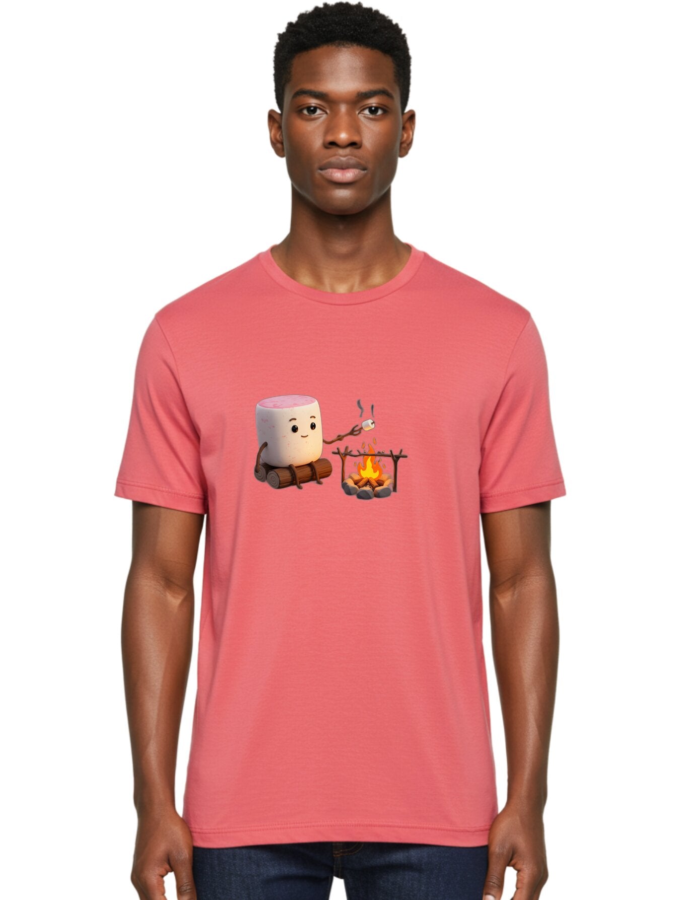 Marshmallow-Man Men'S Graphic Tee, 100% Cotton, Comfortable Casual Summer Wear, Machine Washable, Vintage Camera, Old Camera, Antique Camera, Black Camera, Classic Photography, Photography Equipment, Nostalgic Device, Film Camera, Camera Art Bar128 28