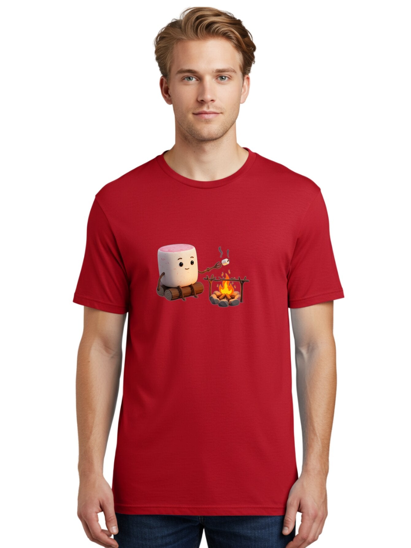 Marshmallow-Man Men'S Graphic Tee, 100% Cotton, Comfortable Casual Summer Wear, Machine Washable, Vintage Camera, Old Camera, Antique Camera, Black Camera, Classic Photography, Photography Equipment, Nostalgic Device, Film Camera, Camera Art Bar128 26