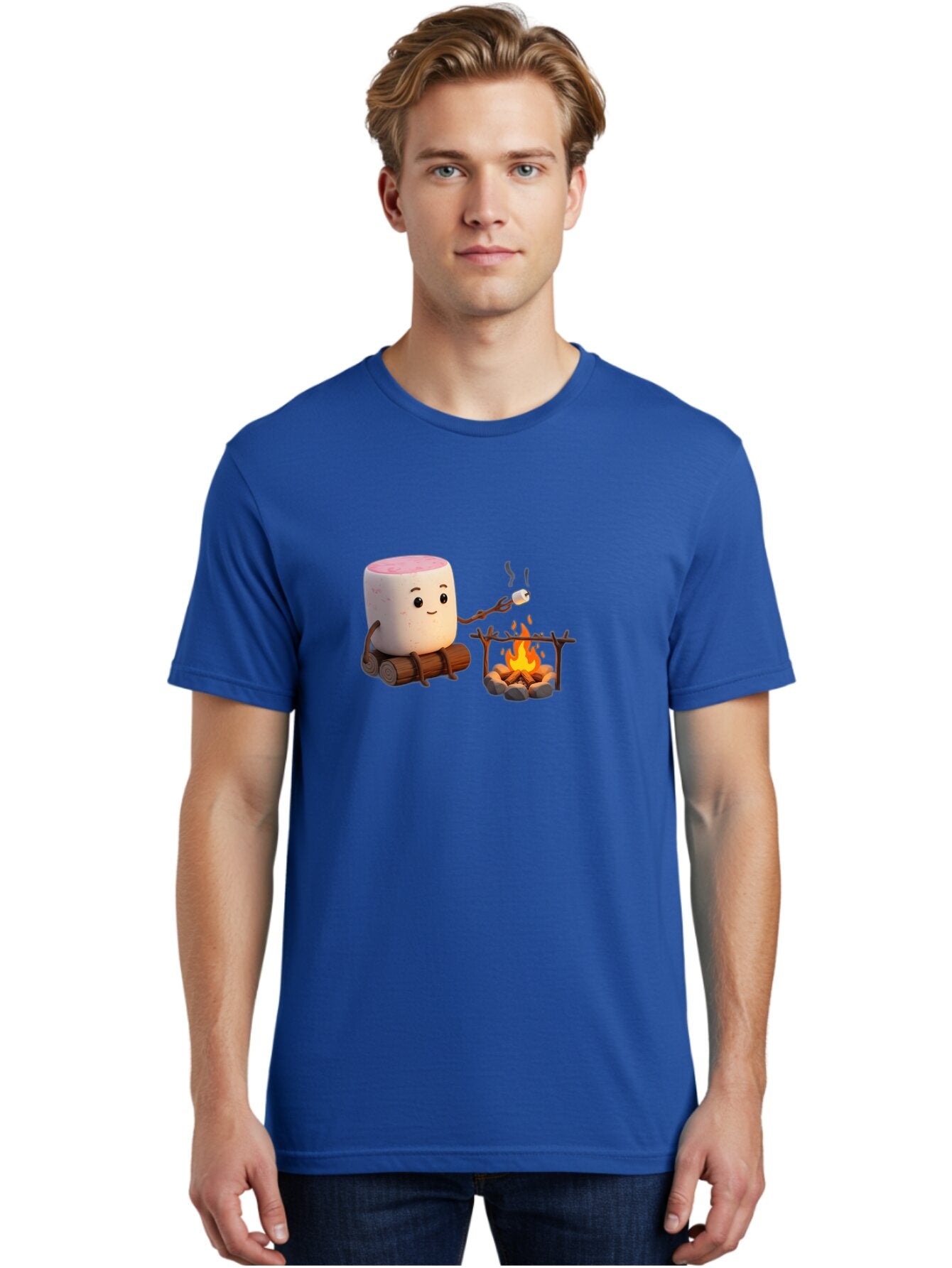 Marshmallow-Man Men'S Graphic Tee, 100% Cotton, Comfortable Casual Summer Wear, Machine Washable, Vintage Camera, Old Camera, Antique Camera, Black Camera, Classic Photography, Photography Equipment, Nostalgic Device, Film Camera, Camera Art Bar128 24