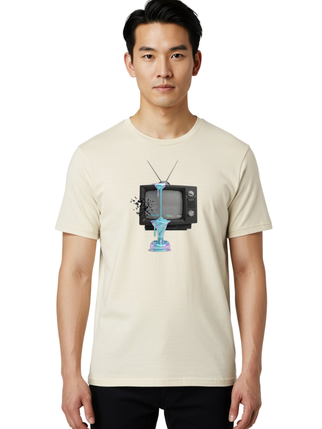 Martini-Glass-Tv Men'S Graphic Tee, 100% Cotton, Comfortable Casual Summer Wear, Machine Washable, Vintage Camera, Old Camera, Antique Camera, Black Camera, Classic Photography, Photography Equipment, Nostalgic Device, Film Camera, Camera Art Bar129 23