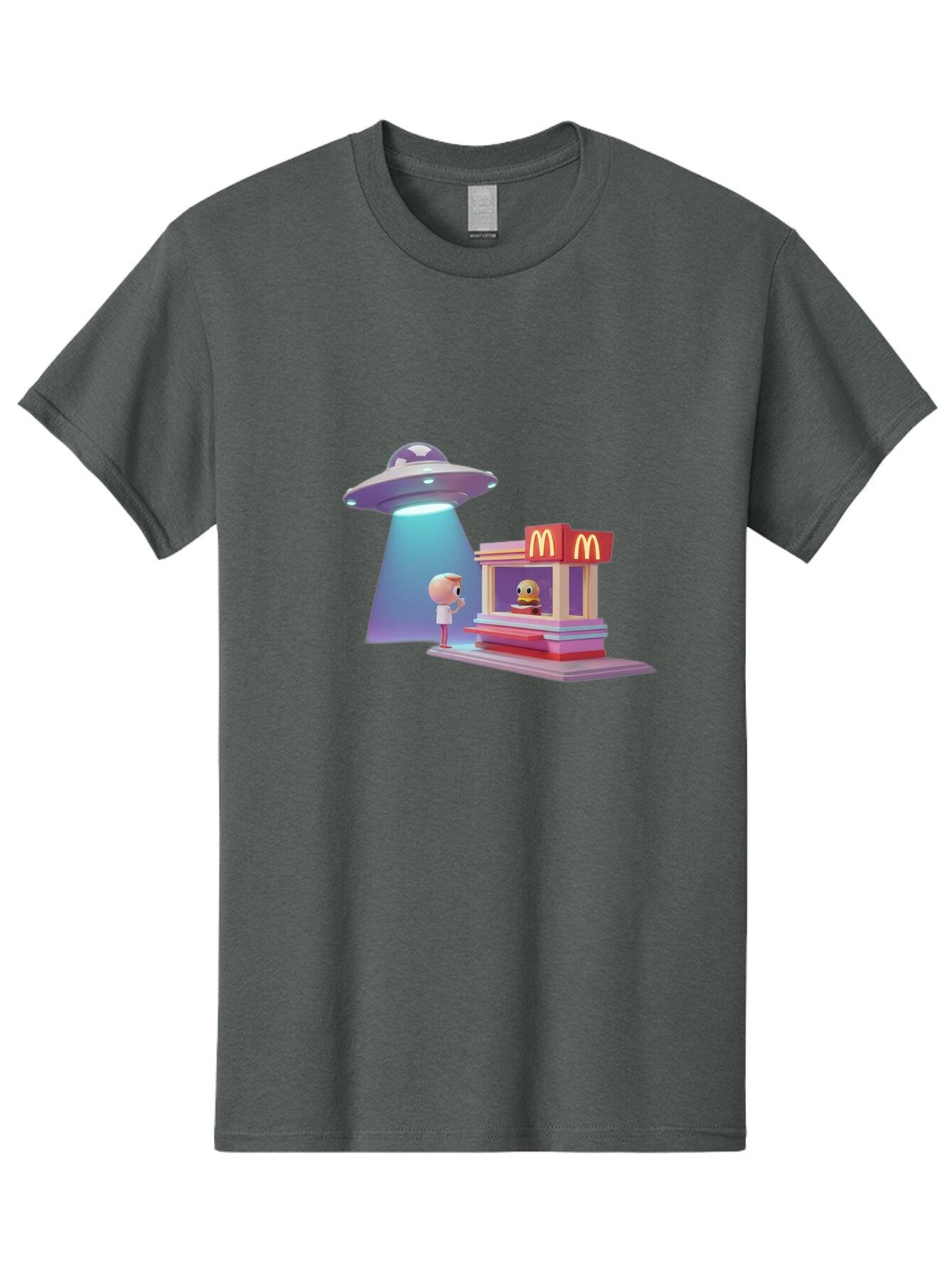 Mcdonald-S-Ufo Men'S Graphic Tee, 100% Cotton, Comfortable Casual Summer Wear, Machine Washable, Vintage Camera, Old Camera, Antique Camera, Black Camera, Classic Photography, Photography Equipment, Nostalgic Device, Film Camera, Camera Art Bar130 10