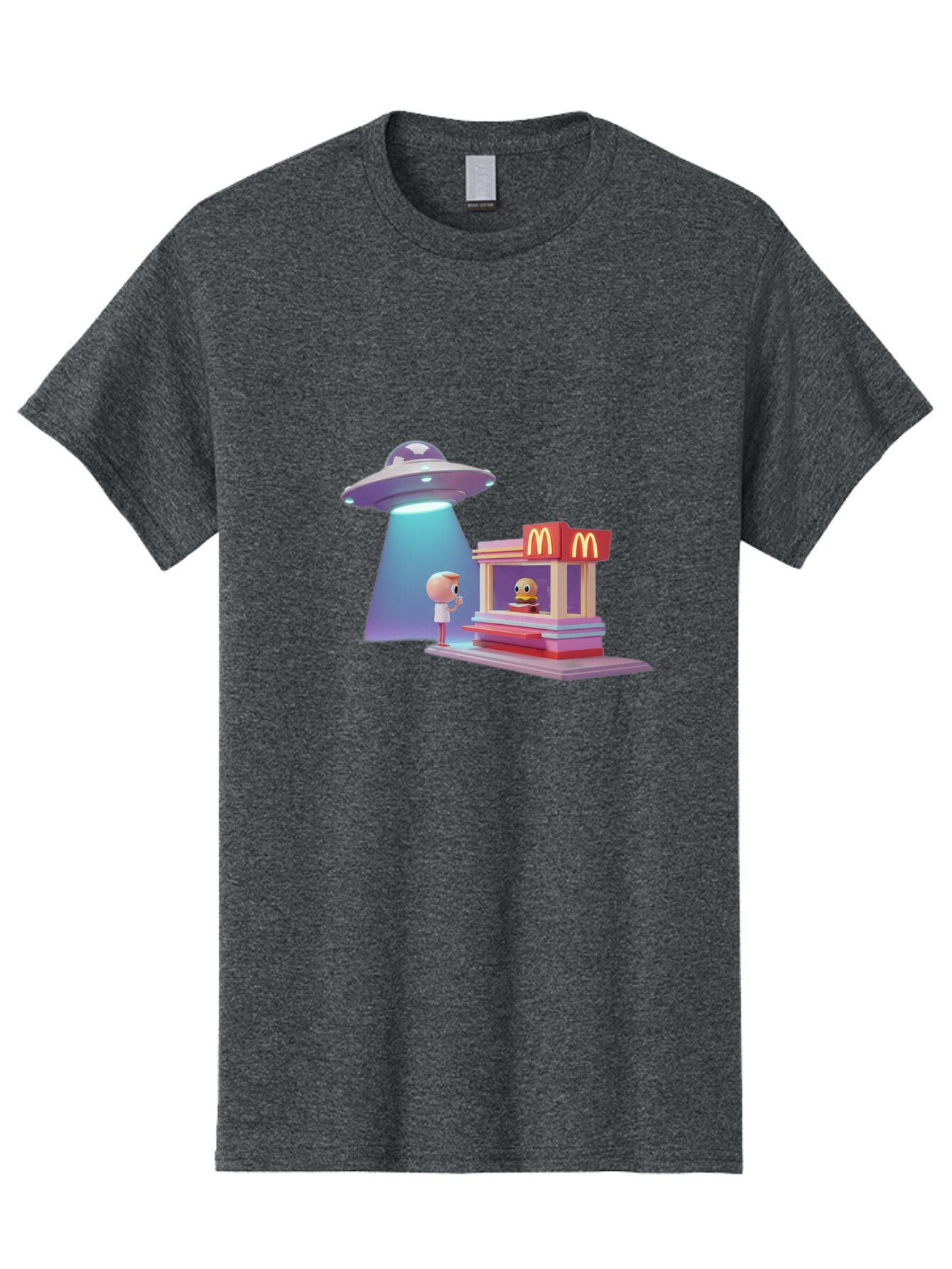 Mcdonald-S-Ufo Men'S Graphic Tee, 100% Cotton, Comfortable Casual Summer Wear, Machine Washable, Vintage Camera, Old Camera, Antique Camera, Black Camera, Classic Photography, Photography Equipment, Nostalgic Device, Film Camera, Camera Art Bar130 15