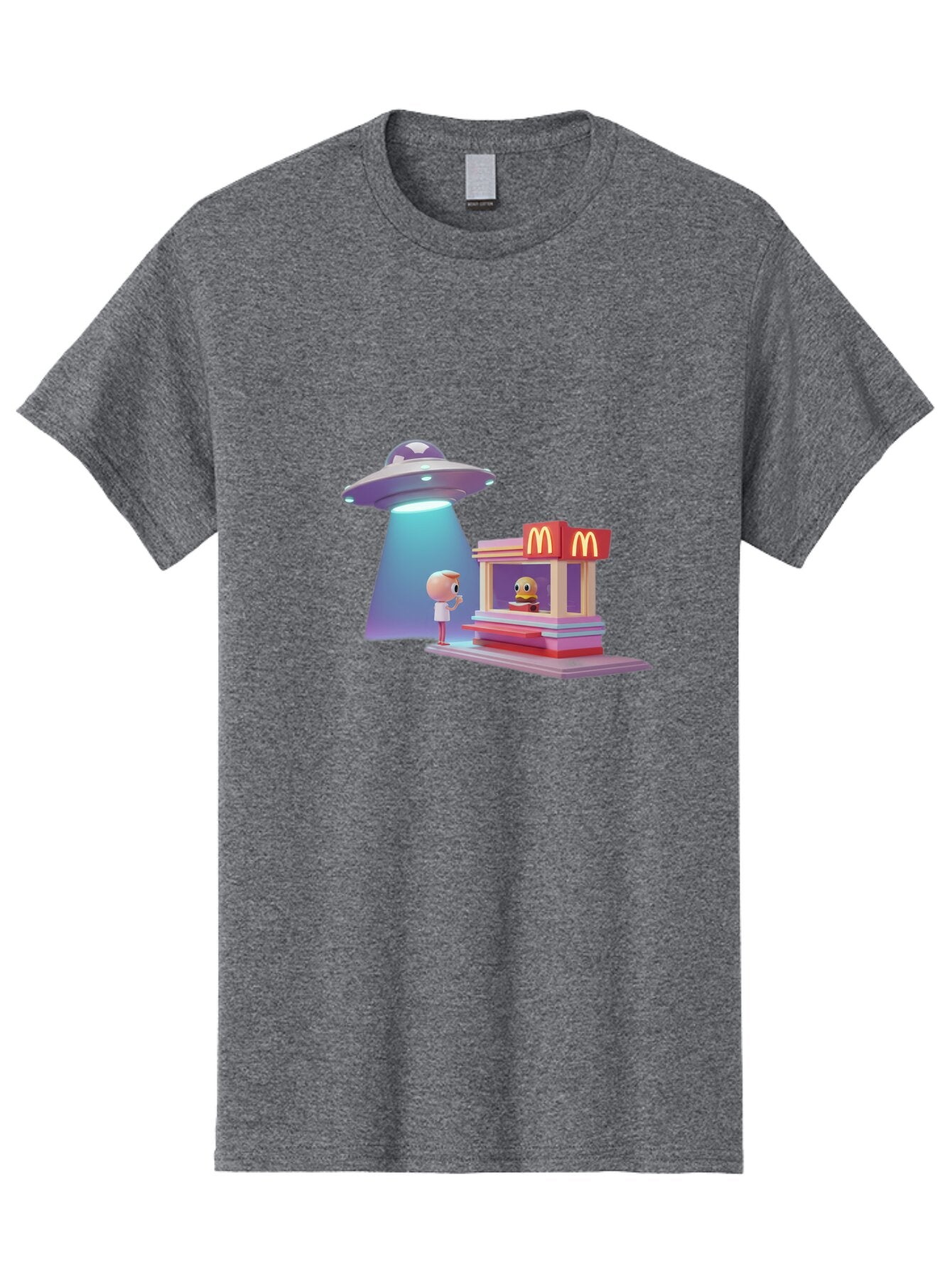 Mcdonald-S-Ufo Men'S Graphic Tee, 100% Cotton, Comfortable Casual Summer Wear, Machine Washable, Vintage Camera, Old Camera, Antique Camera, Black Camera, Classic Photography, Photography Equipment, Nostalgic Device, Film Camera, Camera Art Bar130 6
