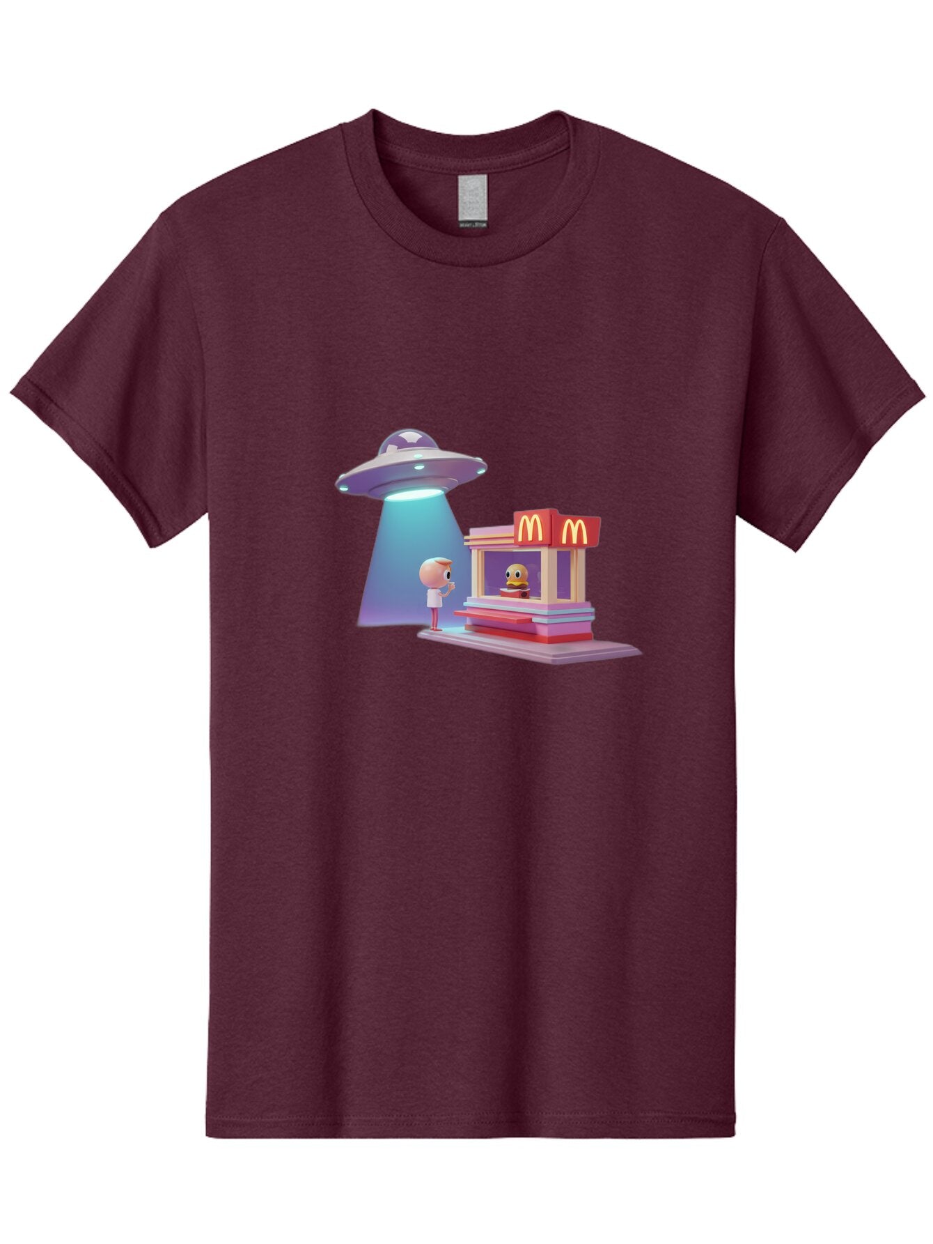 Mcdonald-S-Ufo Men'S Graphic Tee, 100% Cotton, Comfortable Casual Summer Wear, Machine Washable, Vintage Camera, Old Camera, Antique Camera, Black Camera, Classic Photography, Photography Equipment, Nostalgic Device, Film Camera, Camera Art Bar130 2