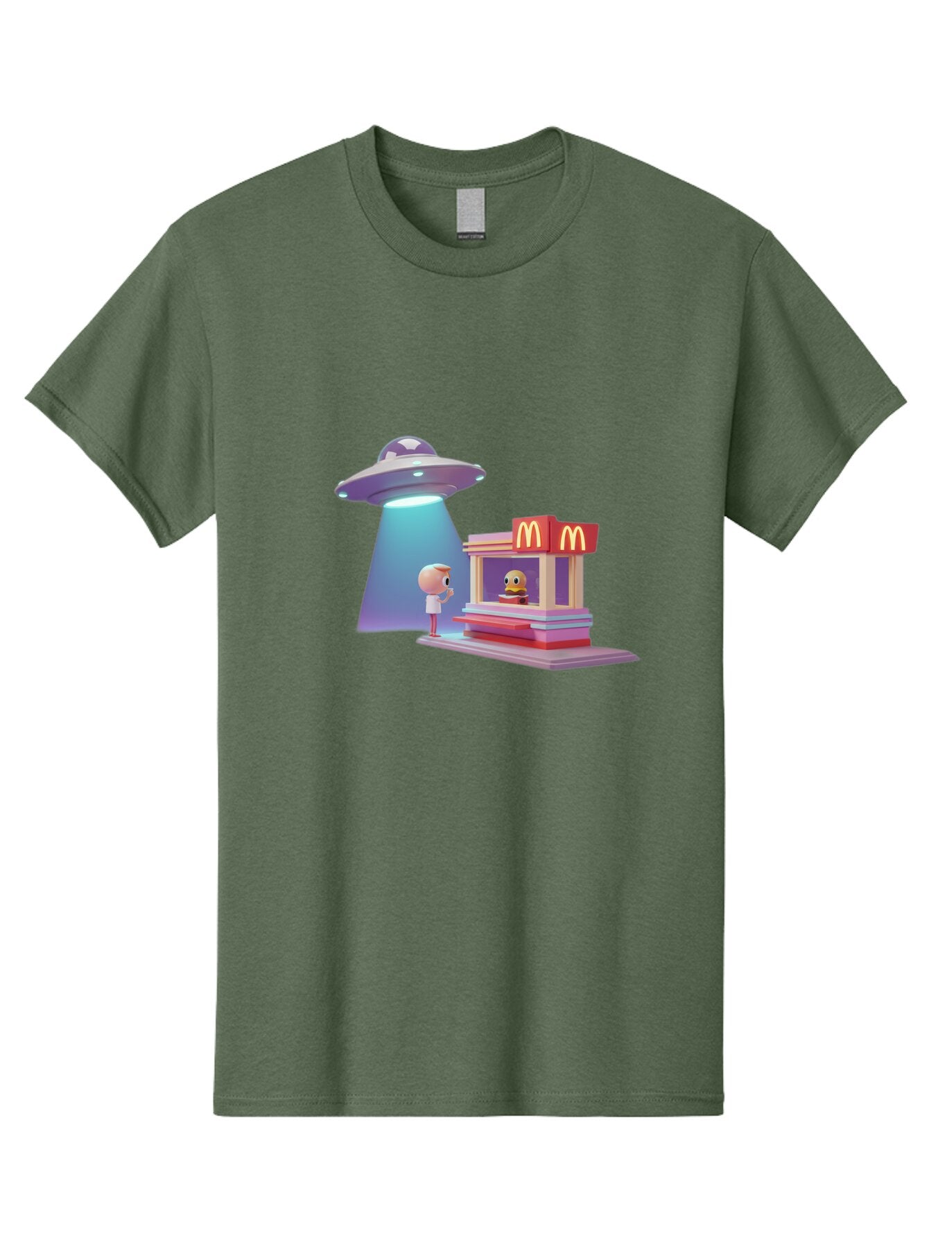 Mcdonald-S-Ufo Men'S Graphic Tee, 100% Cotton, Comfortable Casual Summer Wear, Machine Washable, Vintage Camera, Old Camera, Antique Camera, Black Camera, Classic Photography, Photography Equipment, Nostalgic Device, Film Camera, Camera Art Bar130 7