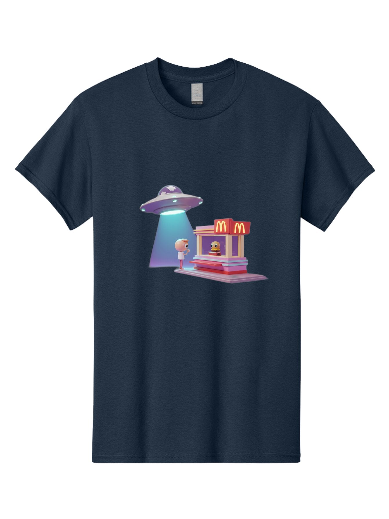 Mcdonald-S-Ufo Men'S Graphic Tee, 100% Cotton, Comfortable Casual Summer Wear, Machine Washable, Vintage Camera, Old Camera, Antique Camera, Black Camera, Classic Photography, Photography Equipment, Nostalgic Device, Film Camera, Camera Art Bar130 13