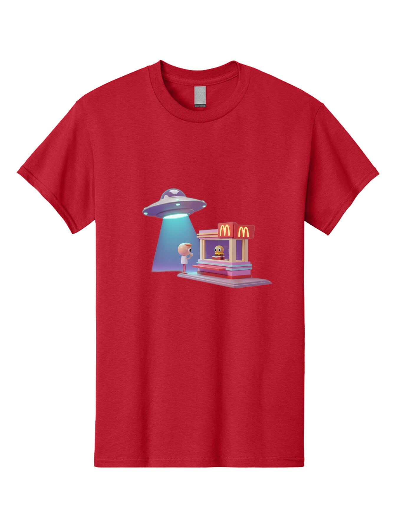 Mcdonald-S-Ufo Men'S Graphic Tee, 100% Cotton, Comfortable Casual Summer Wear, Machine Washable, Vintage Camera, Old Camera, Antique Camera, Black Camera, Classic Photography, Photography Equipment, Nostalgic Device, Film Camera, Camera Art Bar130 8