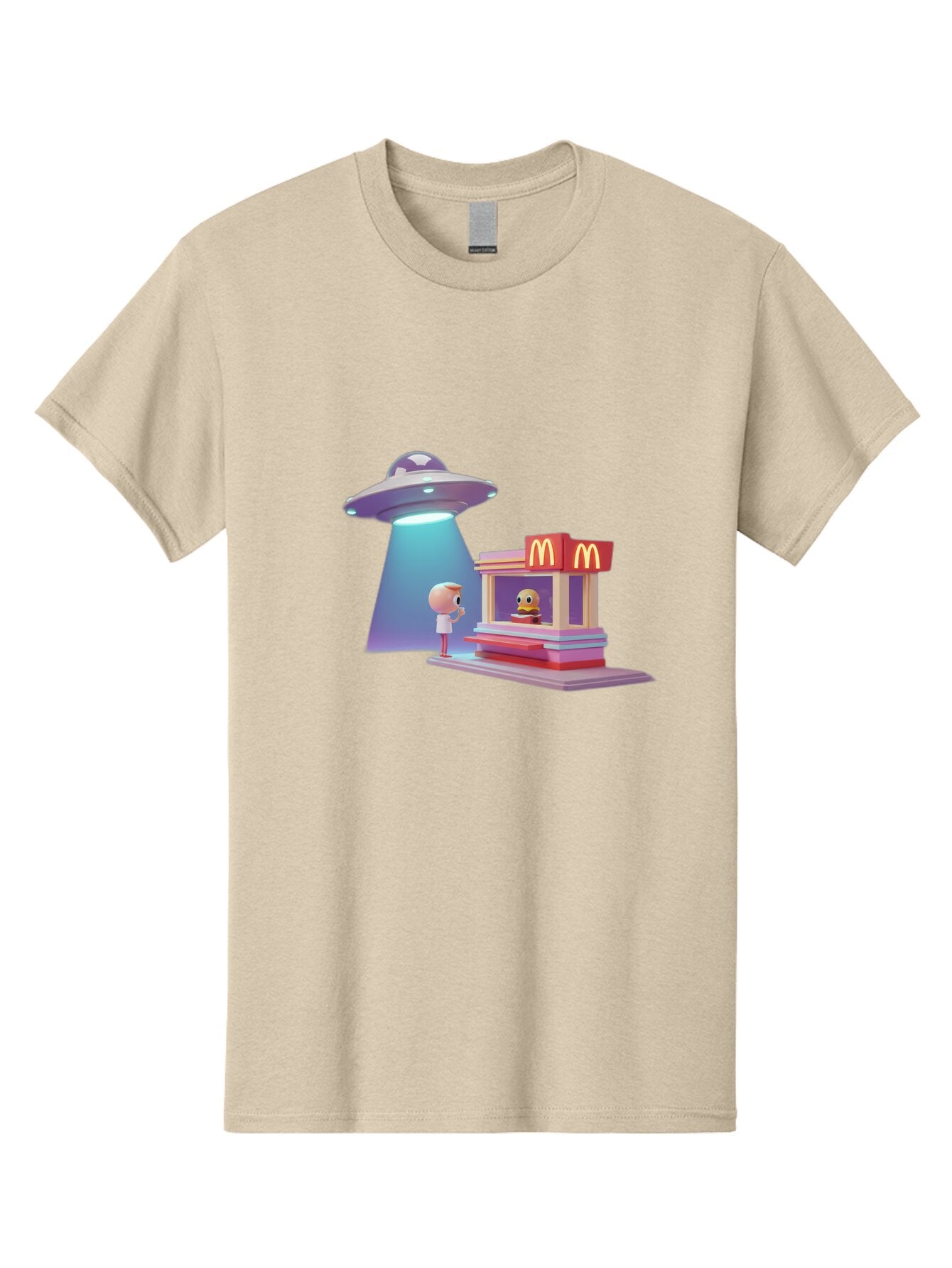 Mcdonald-S-Ufo Men'S Graphic Tee, 100% Cotton, Comfortable Casual Summer Wear, Machine Washable, Vintage Camera, Old Camera, Antique Camera, Black Camera, Classic Photography, Photography Equipment, Nostalgic Device, Film Camera, Camera Art Bar130 3