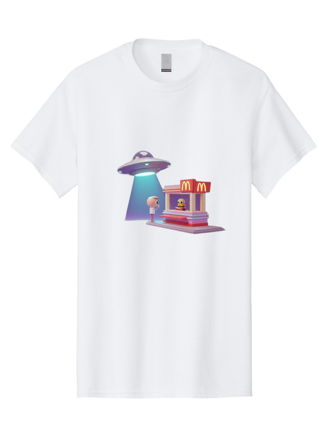 Mcdonald-S-Ufo Men'S Graphic Tee, 100% Cotton, Comfortable Casual Summer Wear, Machine Washable, Vintage Camera, Old Camera, Antique Camera, Black Camera, Classic Photography, Photography Equipment, Nostalgic Device, Film Camera, Camera Art Bar130 4
