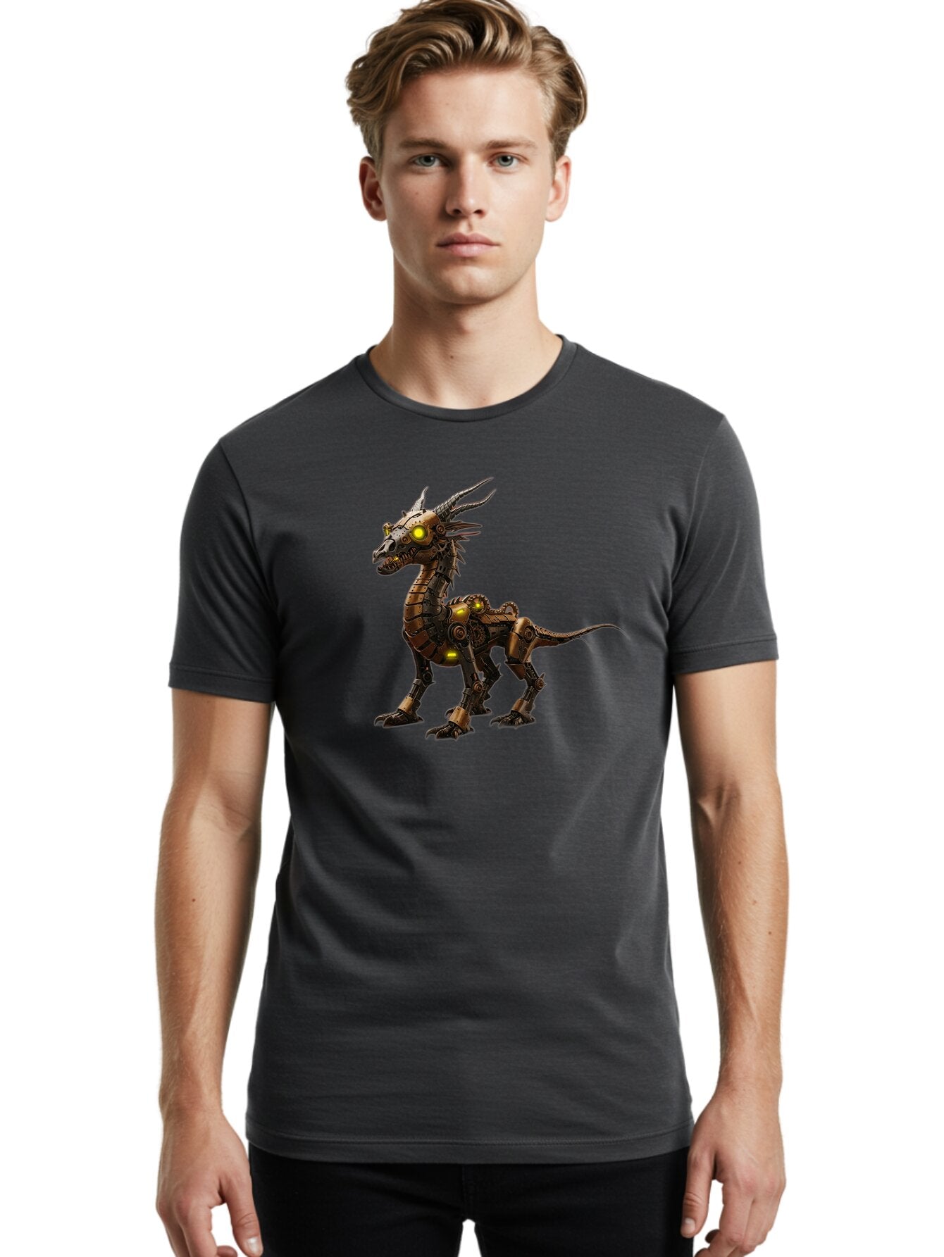 Mechanical-Dragon Men'S Graphic Tee, 100% Cotton, Comfortable Casual Summer Wear, Machine Washable, Vintage Camera, Old Camera, Antique Camera, Black Camera, Classic Photography, Photography Equipment, Nostalgic Device, Film Camera, Camera Art Bar132 20