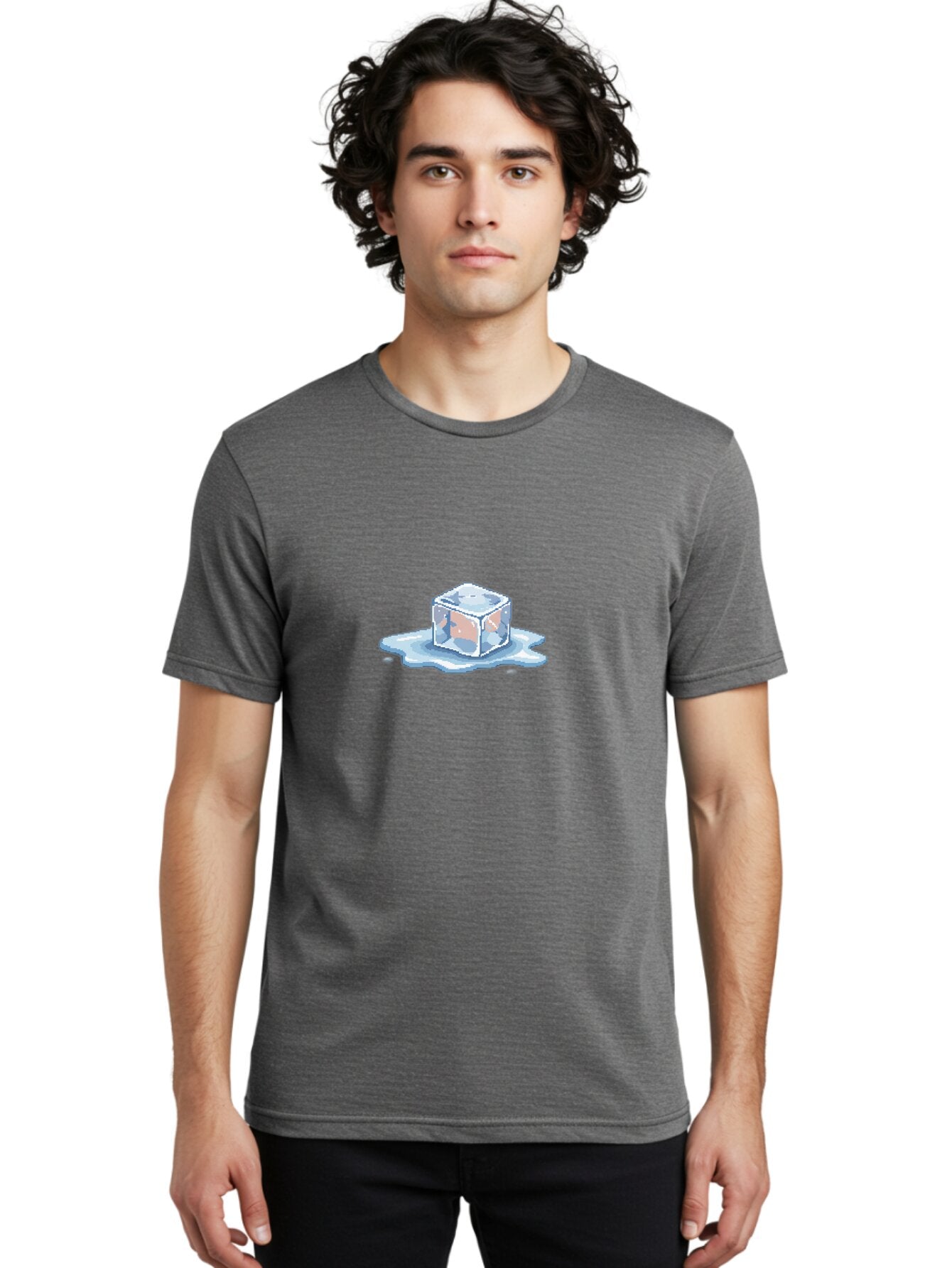 Melting-Ice-Cube-1 Men'S Graphic Tee, 100% Cotton, Comfortable Casual Summer Wear, Machine Washable, Vintage Camera, Old Camera, Antique Camera, Black Camera, Classic Photography, Photography Equipment, Nostalgic Device, Film Camera, Bar135 28
