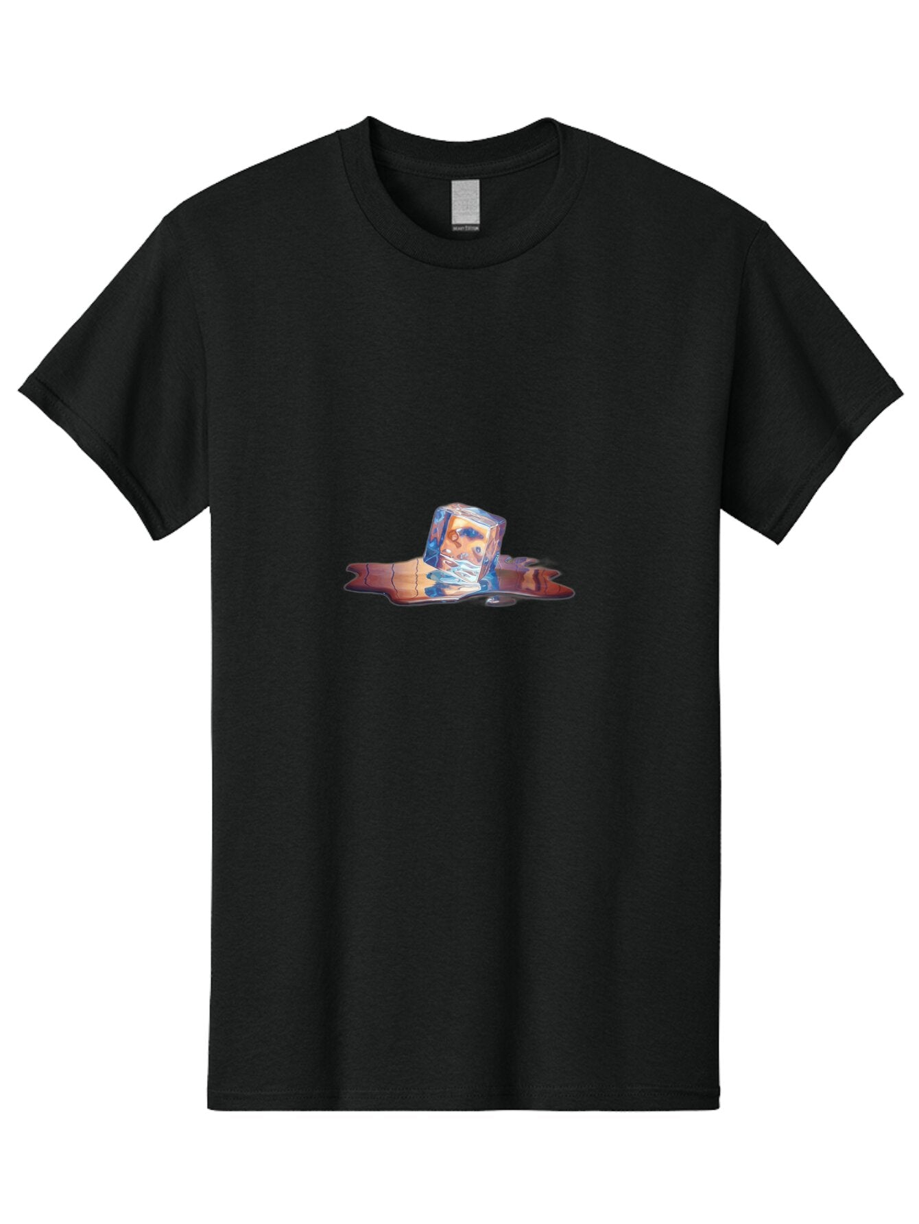 Melting-Ice-Cube-2 Men'S Graphic Tee, 100% Cotton, Comfortable Casual Summer Wear, Machine Washable, Vintage Camera, Old Camera, Antique Camera, Black Camera, Classic Photography, Photography Equipment, Nostalgic Device, Film Camera, Bar136 4