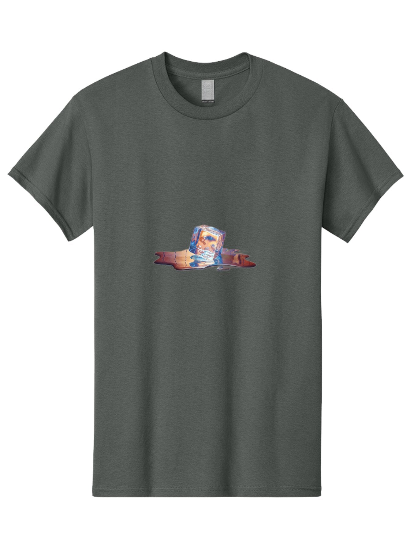 Melting-Ice-Cube-2 Men'S Graphic Tee, 100% Cotton, Comfortable Casual Summer Wear, Machine Washable, Vintage Camera, Old Camera, Antique Camera, Black Camera, Classic Photography, Photography Equipment, Nostalgic Device, Film Camera, Bar136 2