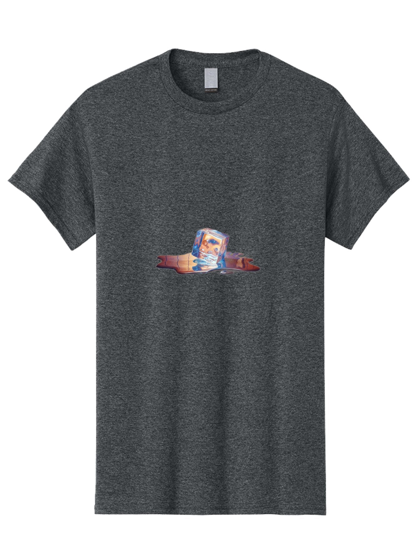 Melting-Ice-Cube-2 Men'S Graphic Tee, 100% Cotton, Comfortable Casual Summer Wear, Machine Washable, Vintage Camera, Old Camera, Antique Camera, Black Camera, Classic Photography, Photography Equipment, Nostalgic Device, Film Camera, Bar136 3