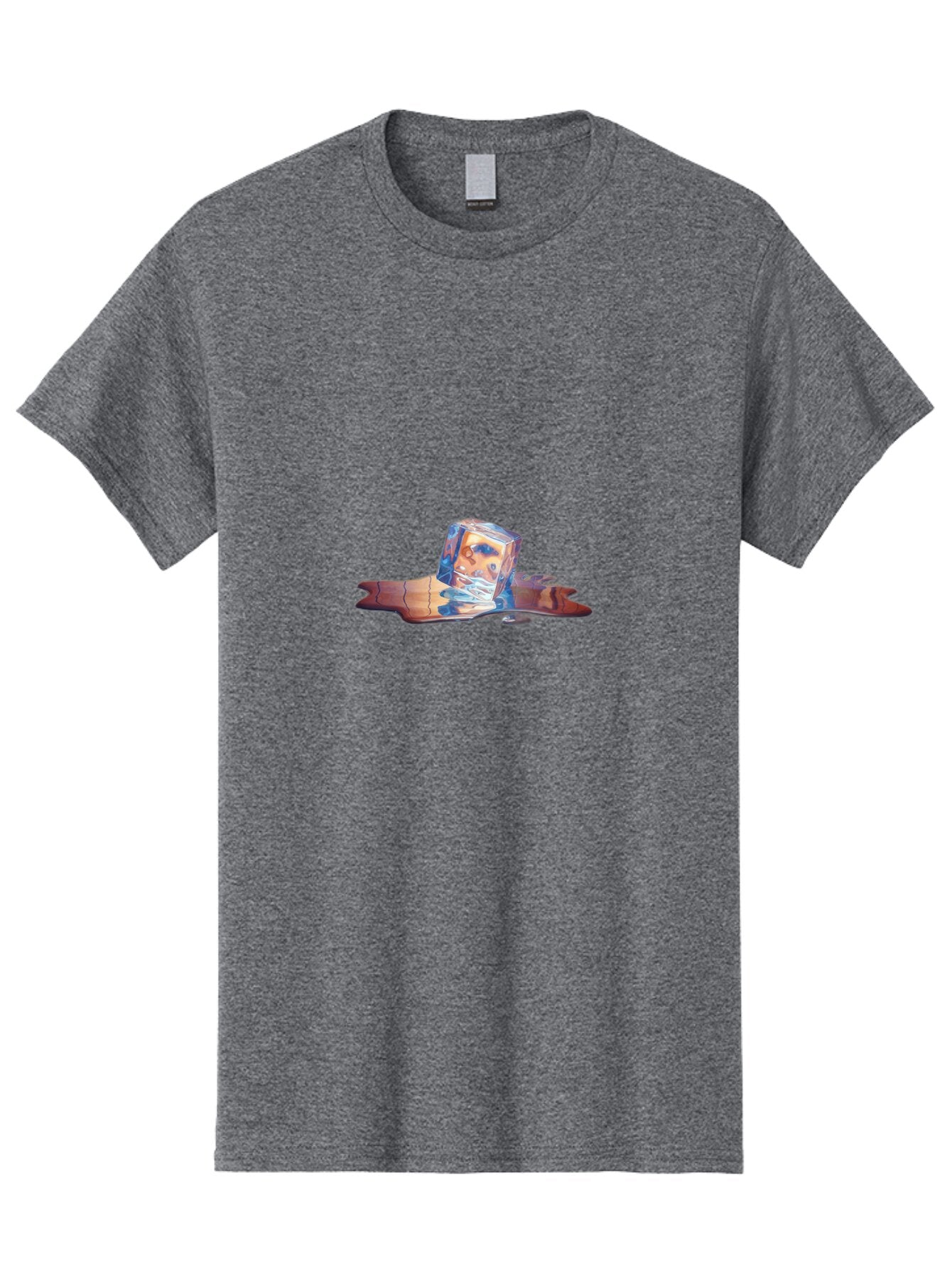Melting-Ice-Cube-2 Men'S Graphic Tee, 100% Cotton, Comfortable Casual Summer Wear, Machine Washable, Vintage Camera, Old Camera, Antique Camera, Black Camera, Classic Photography, Photography Equipment, Nostalgic Device, Film Camera, Bar136 8