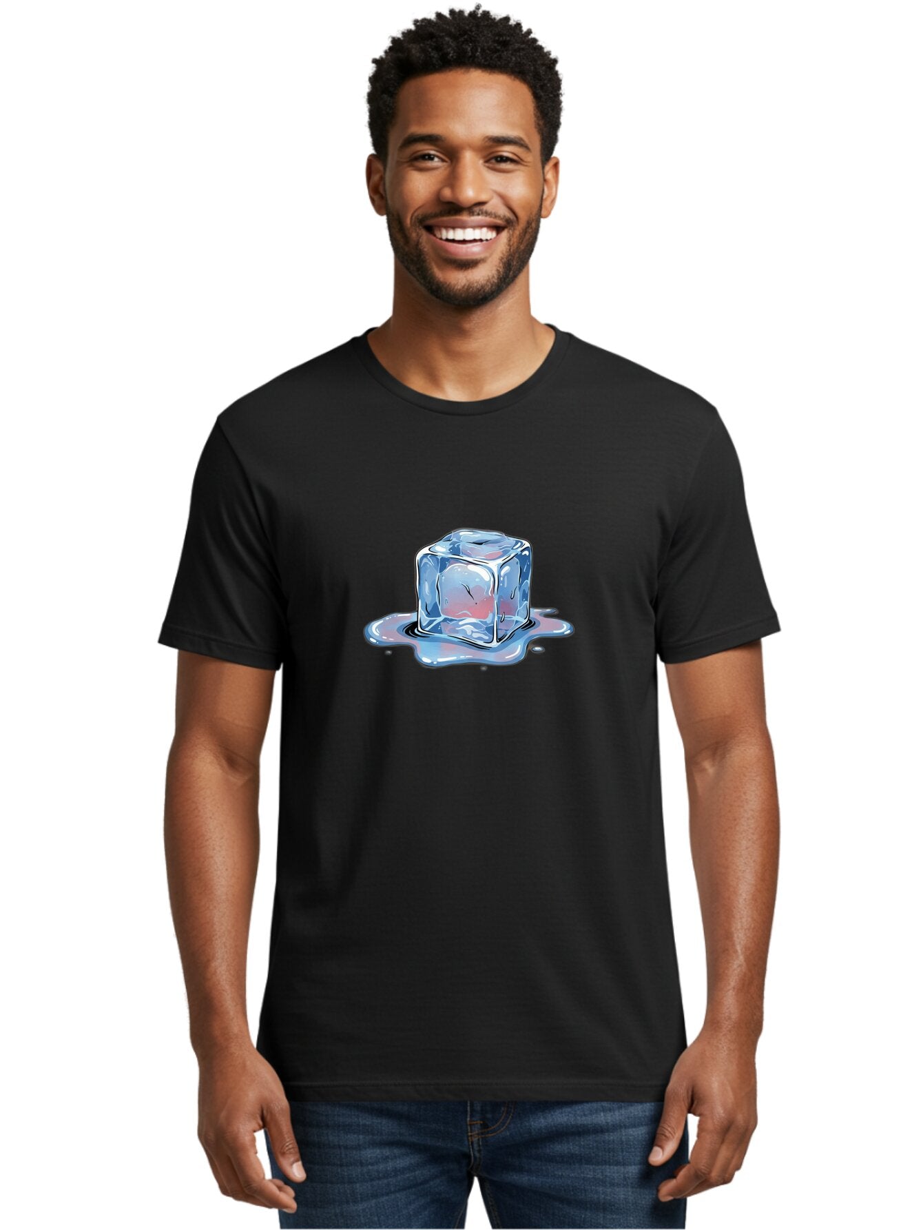 Melting-Ice-Cube-3 Men'S Graphic Tee, 100% Cotton, Comfortable Casual Summer Wear, Machine Washable, Vintage Camera, Old Camera, Antique Camera, Black Camera, Classic Photography, Photography Equipment, Nostalgic Device, Film Camera, Bar137 29