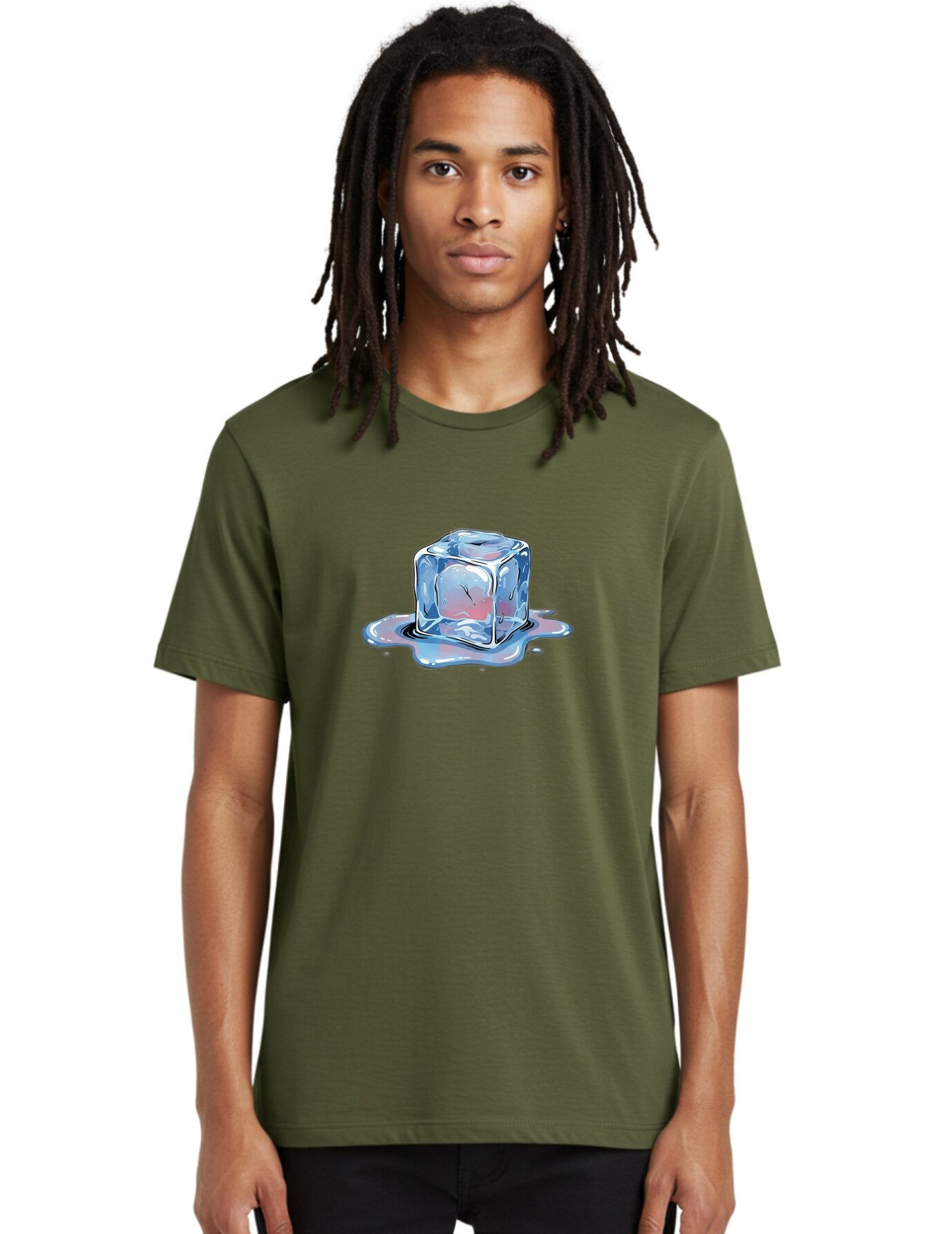 Melting-Ice-Cube-3 Men'S Graphic Tee, 100% Cotton, Comfortable Casual Summer Wear, Machine Washable, Vintage Camera, Old Camera, Antique Camera, Black Camera, Classic Photography, Photography Equipment, Nostalgic Device, Film Camera, Bar137 26