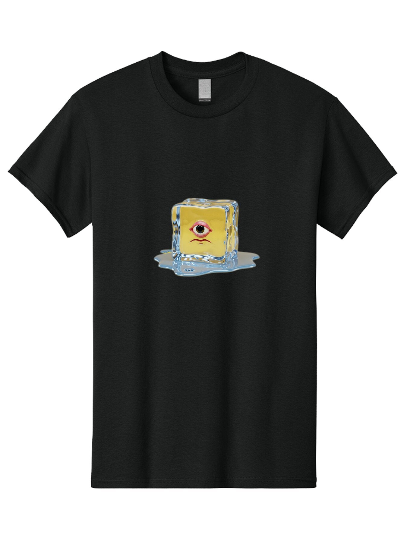 Melting-Ice-Cube-With-Eye Men'S Graphic Tee, 100% Cotton, Comfortable Casual Summer Wear, Machine Washable, Vintage Camera, Old Camera, Antique Camera, Black Camera, Classic Photography, Photography Equipment, Nostalgic Device, Film Camera, Bar138 1