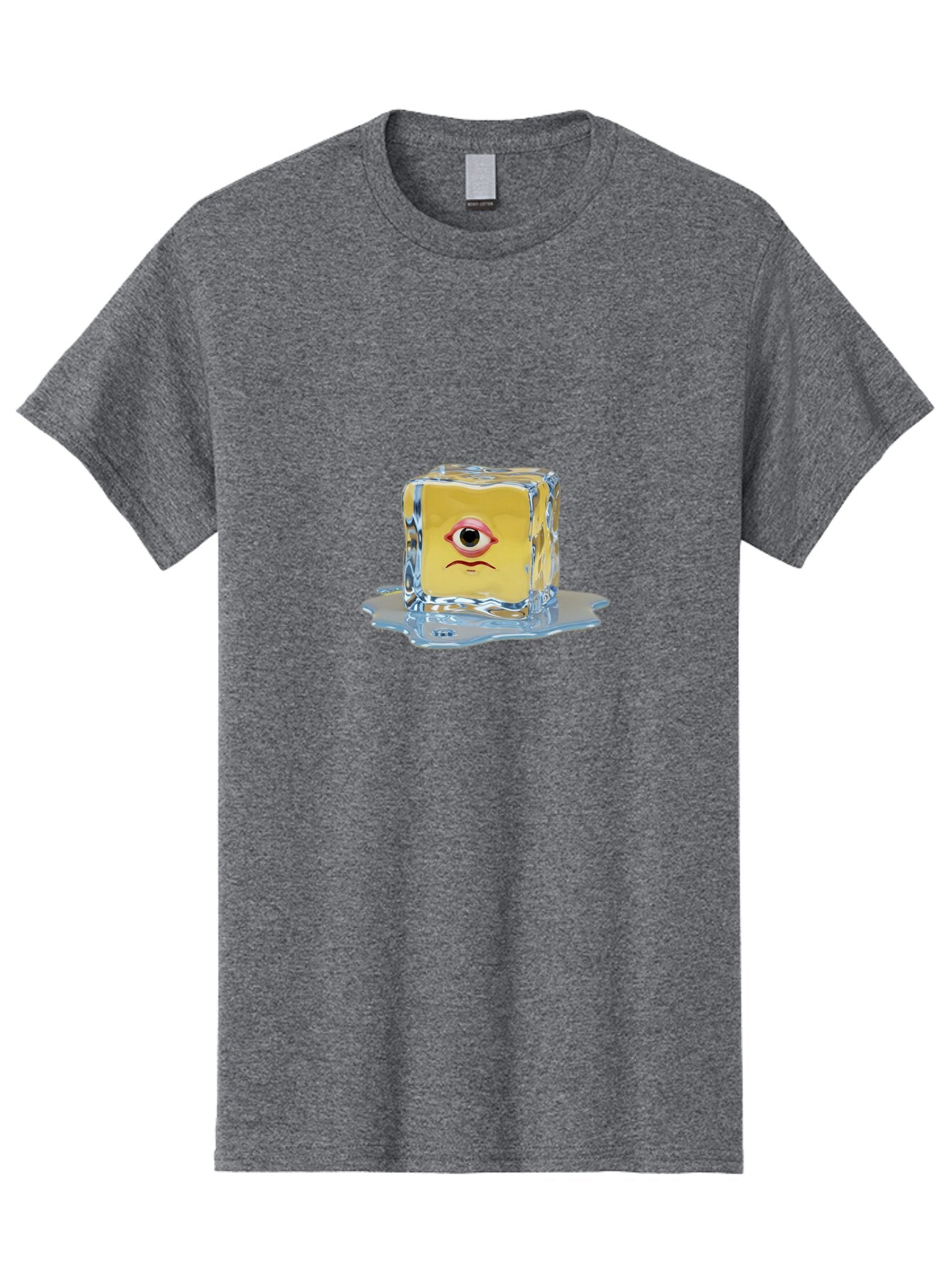 Melting-Ice-Cube-With-Eye Men'S Graphic Tee, 100% Cotton, Comfortable Casual Summer Wear, Machine Washable, Vintage Camera, Old Camera, Antique Camera, Black Camera, Classic Photography, Photography Equipment, Nostalgic Device, Film Camera, Bar138 8