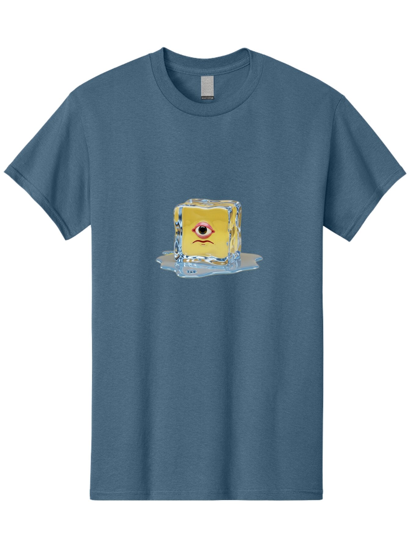 Melting-Ice-Cube-With-Eye Men'S Graphic Tee, 100% Cotton, Comfortable Casual Summer Wear, Machine Washable, Vintage Camera, Old Camera, Antique Camera, Black Camera, Classic Photography, Photography Equipment, Nostalgic Device, Film Camera, Bar138 7