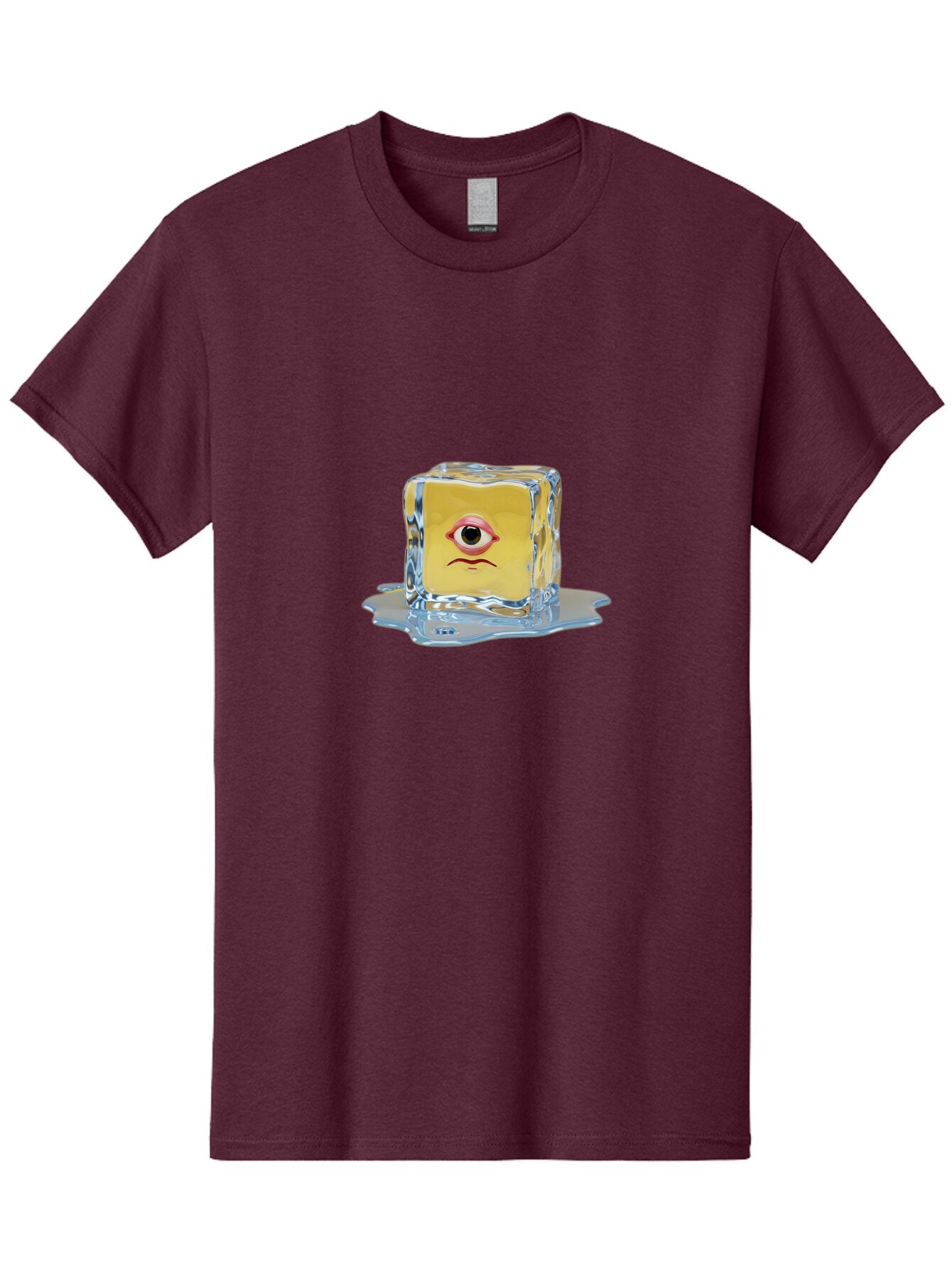 Melting-Ice-Cube-With-Eye Men'S Graphic Tee, 100% Cotton, Comfortable Casual Summer Wear, Machine Washable, Vintage Camera, Old Camera, Antique Camera, Black Camera, Classic Photography, Photography Equipment, Nostalgic Device, Film Camera, Bar138 2