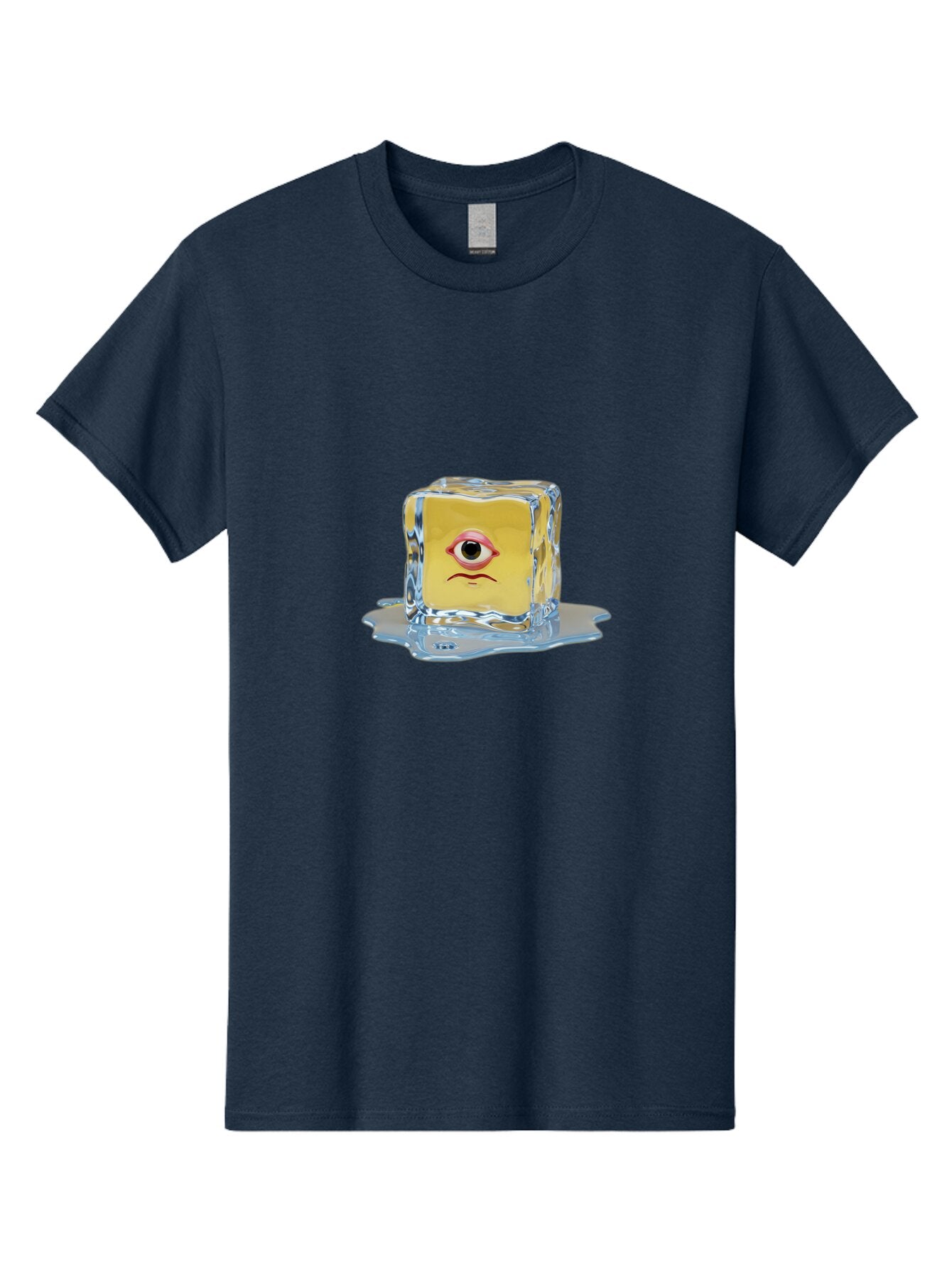 Melting-Ice-Cube-With-Eye Men'S Graphic Tee, 100% Cotton, Comfortable Casual Summer Wear, Machine Washable, Vintage Camera, Old Camera, Antique Camera, Black Camera, Classic Photography, Photography Equipment, Nostalgic Device, Film Camera, Bar138 5
