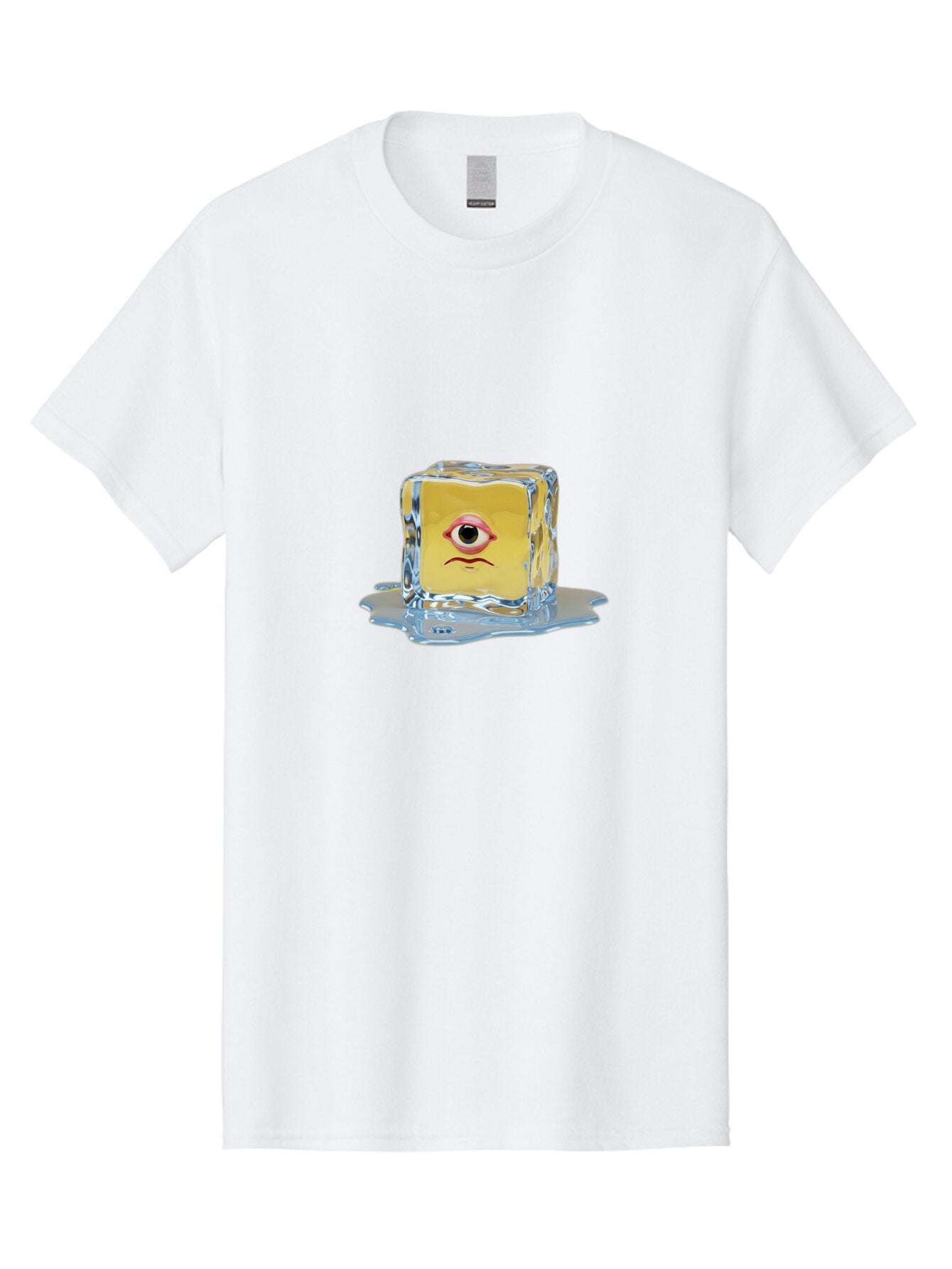 Melting-Ice-Cube-With-Eye Men'S Graphic Tee, 100% Cotton, Comfortable Casual Summer Wear, Machine Washable, Vintage Camera, Old Camera, Antique Camera, Black Camera, Classic Photography, Photography Equipment, Nostalgic Device, Film Camera, Bar138 12